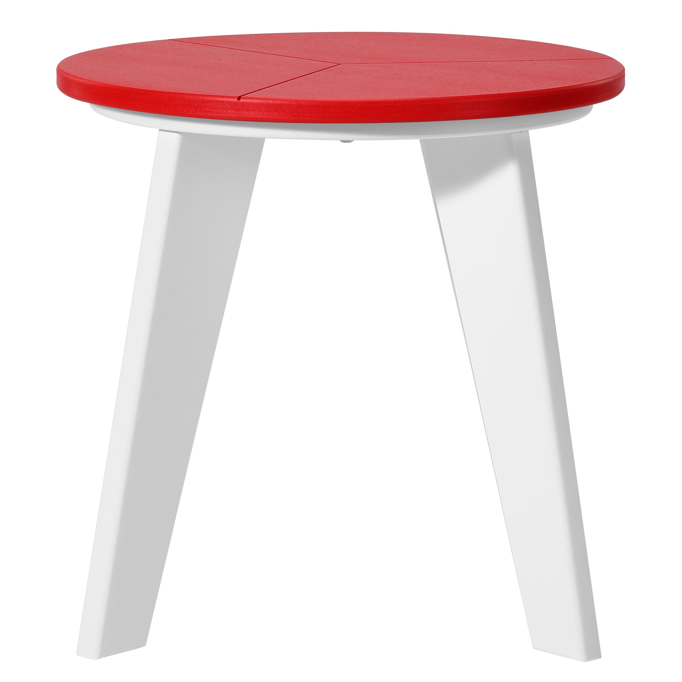 Seaside HDPE Plastic Outdoor Round Adirondack Patio Side Table