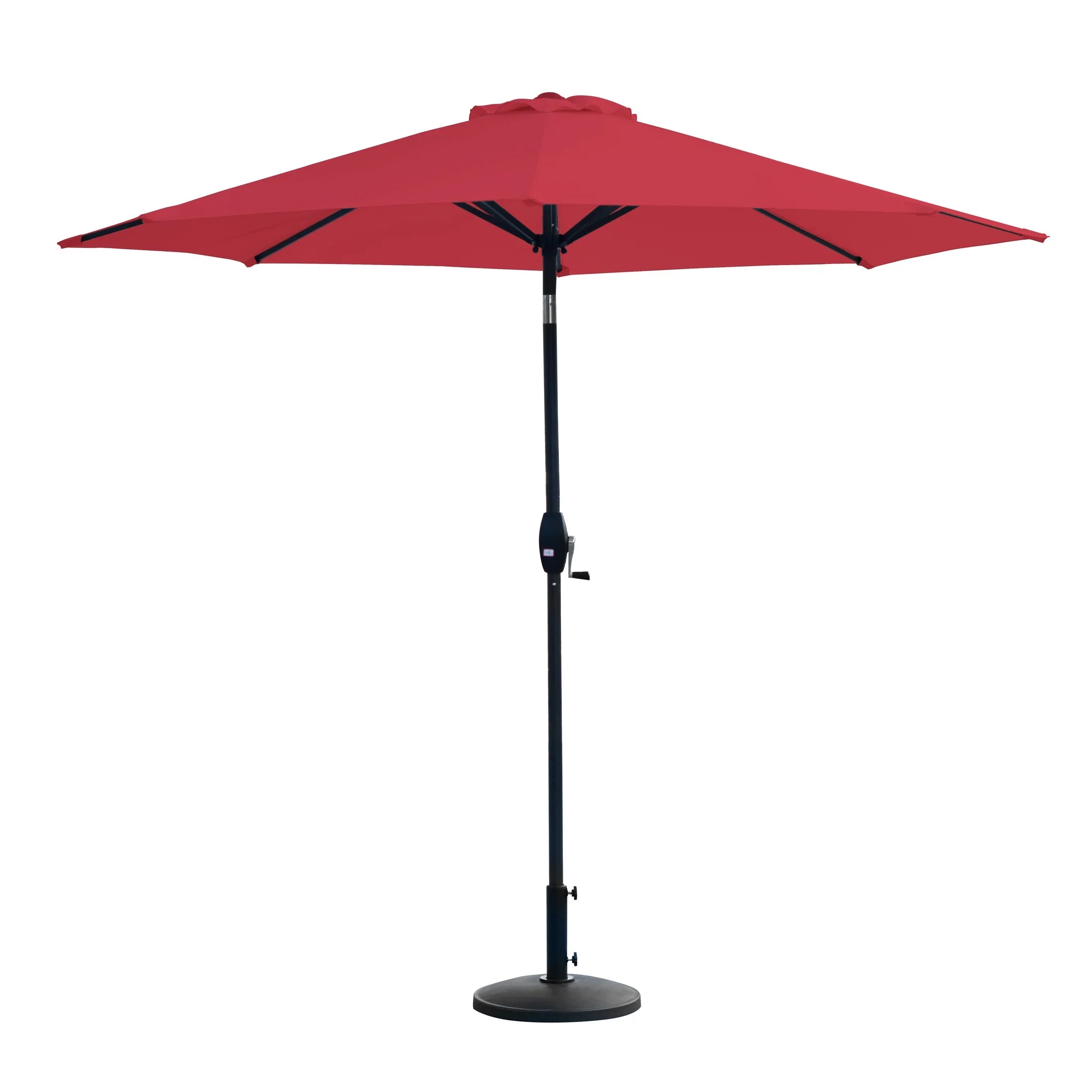 base for 9ft patio umbrella CABANA 9 Ft Patio Umbrella with Round Resin Concrete Base Weight Included, Gray