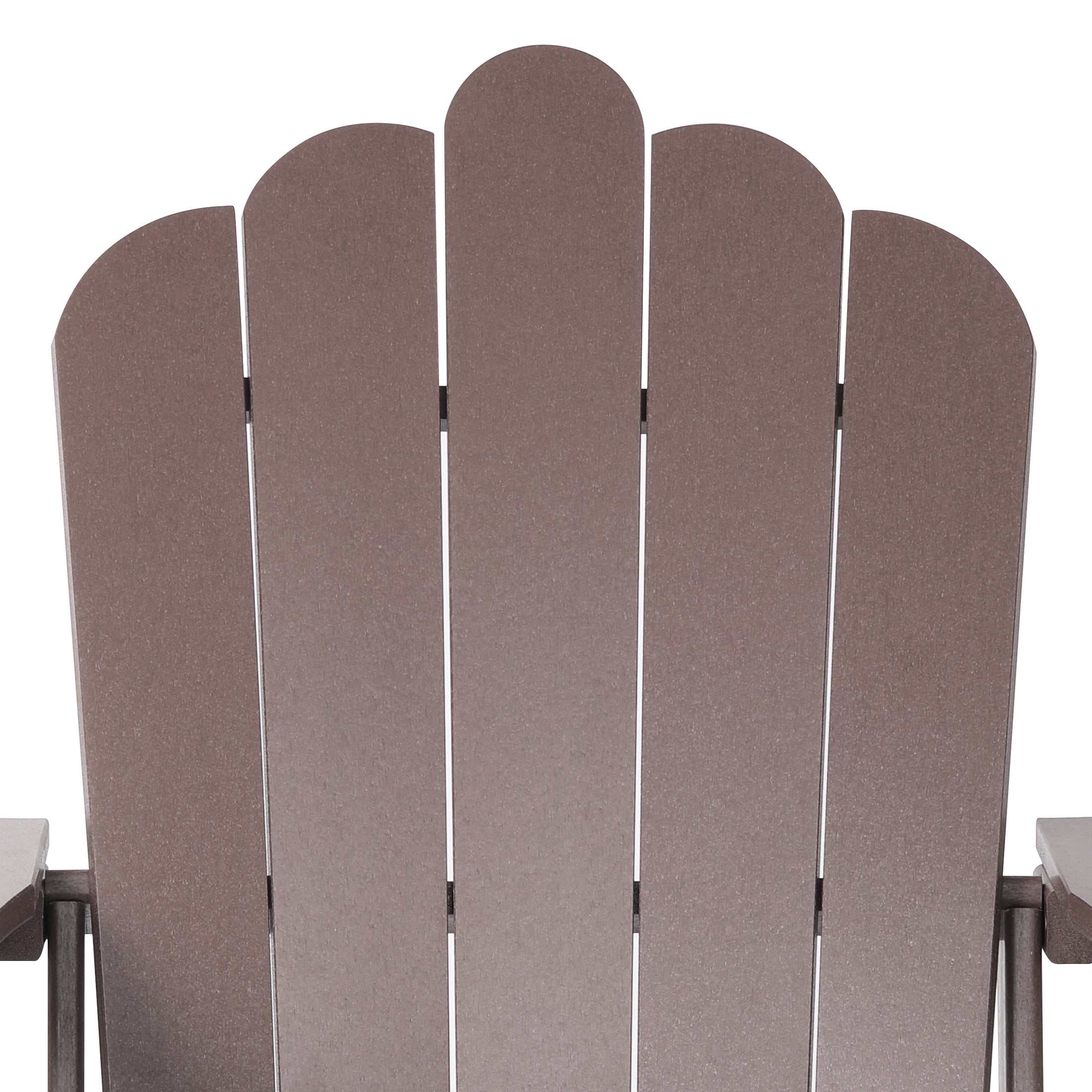 Lakeview Outdoor Patio HDPE Adirondack Chair With Cup Holder and Table Set