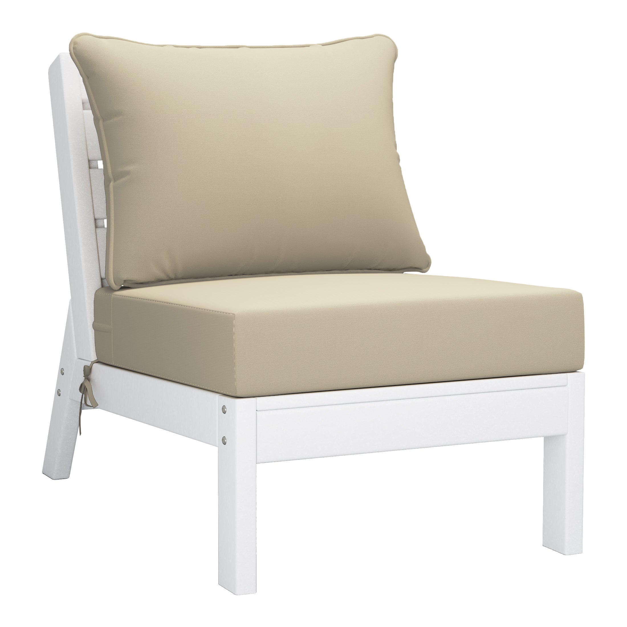 Portsmouth Outdoor Patio HDPE Sectional Sofa with Patio Cushions