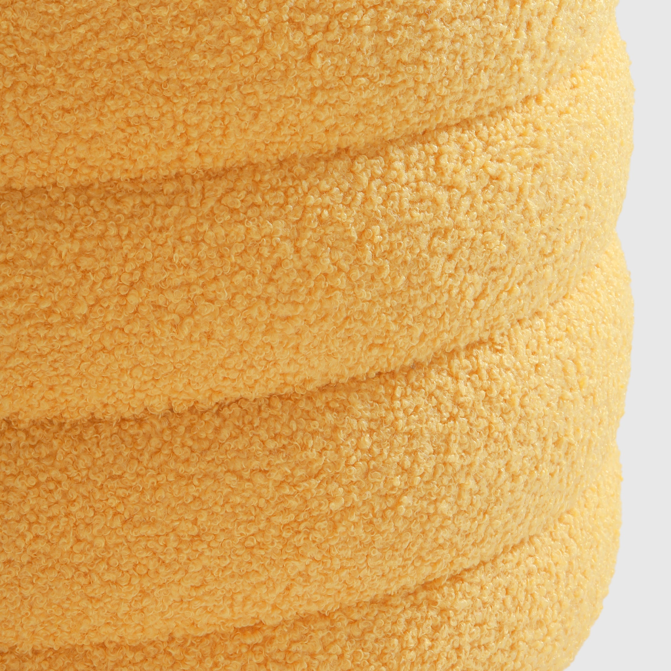 Celine Mid-Century Modern Faux Sherpa Round Storage Ottoman