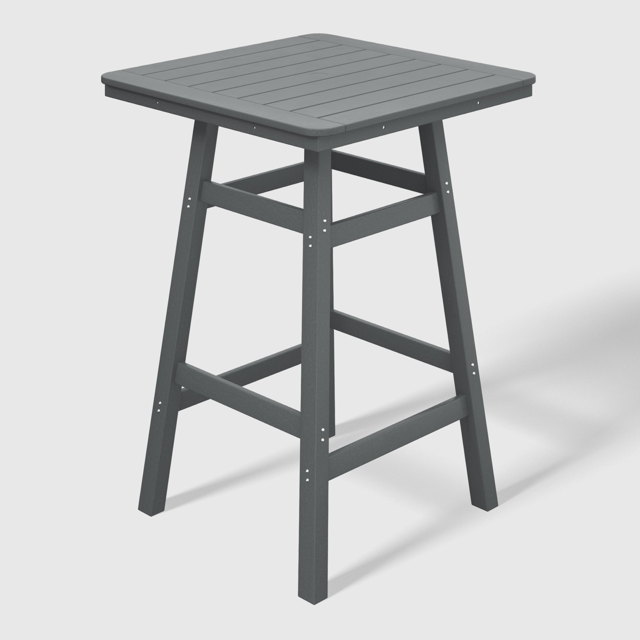 Paradise 5-Piece HDPE Outdoor Patio Dining Bar Bistro Table Set with Bar Stools