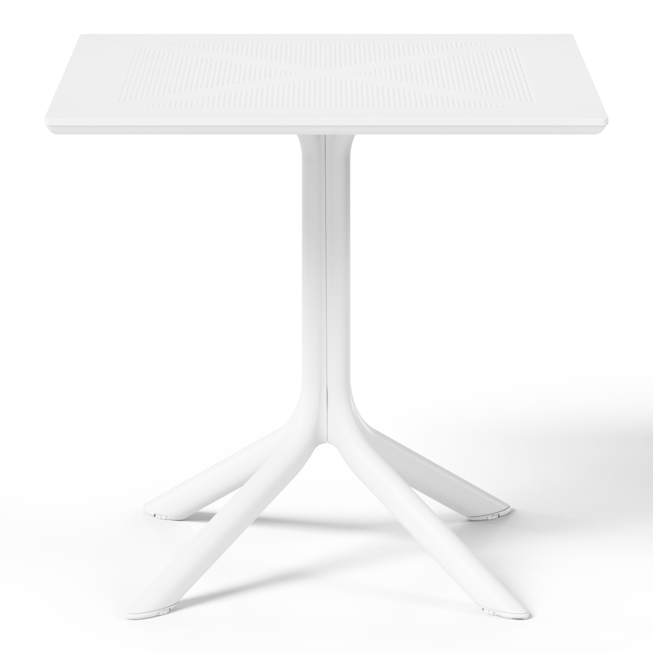 Sunshine 31.5" Square Plastic Outdoor Patio Dining Table for 4