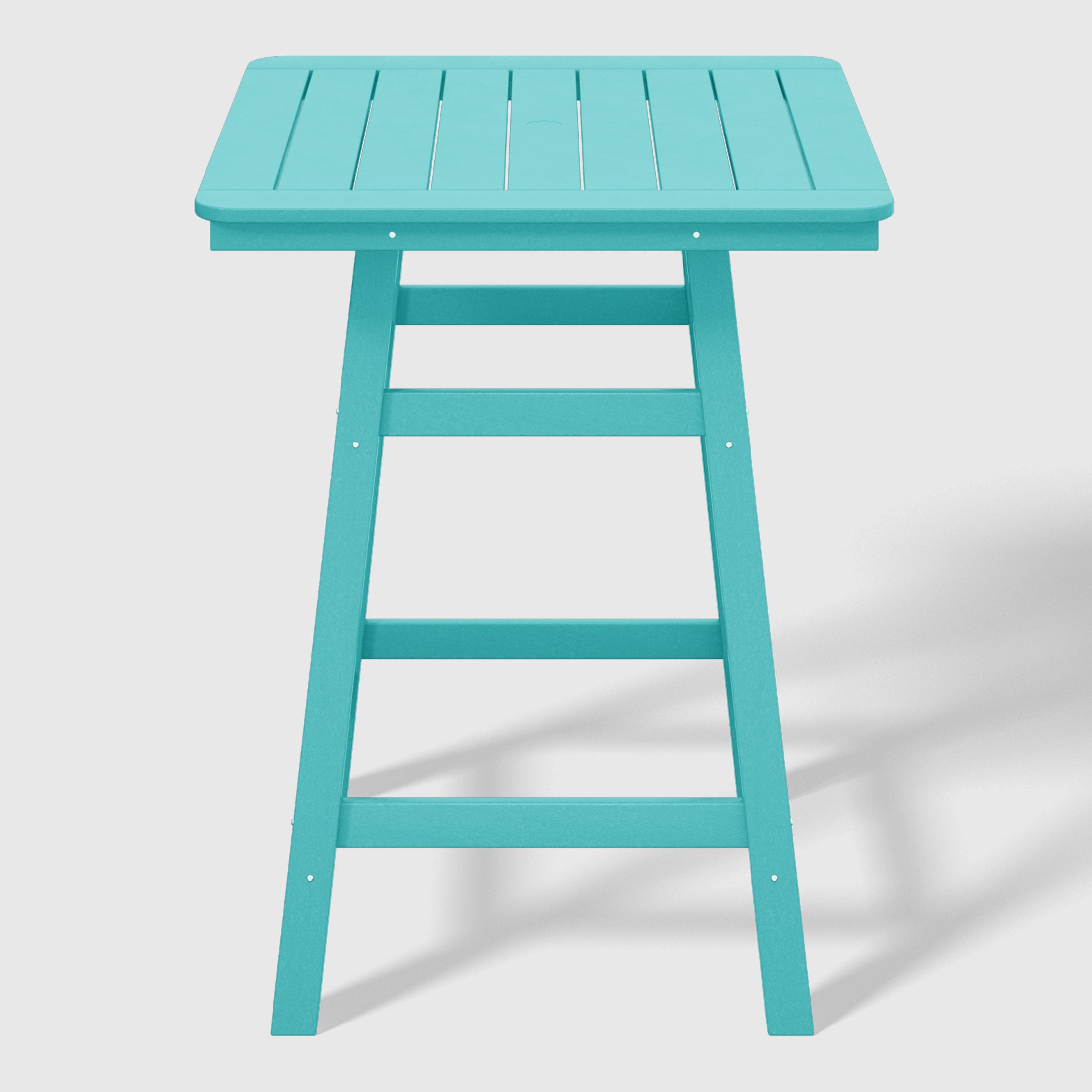 Paradise 30" Square Outdoor Patio Counter High Bistro Bar Table With Umbrella Hole