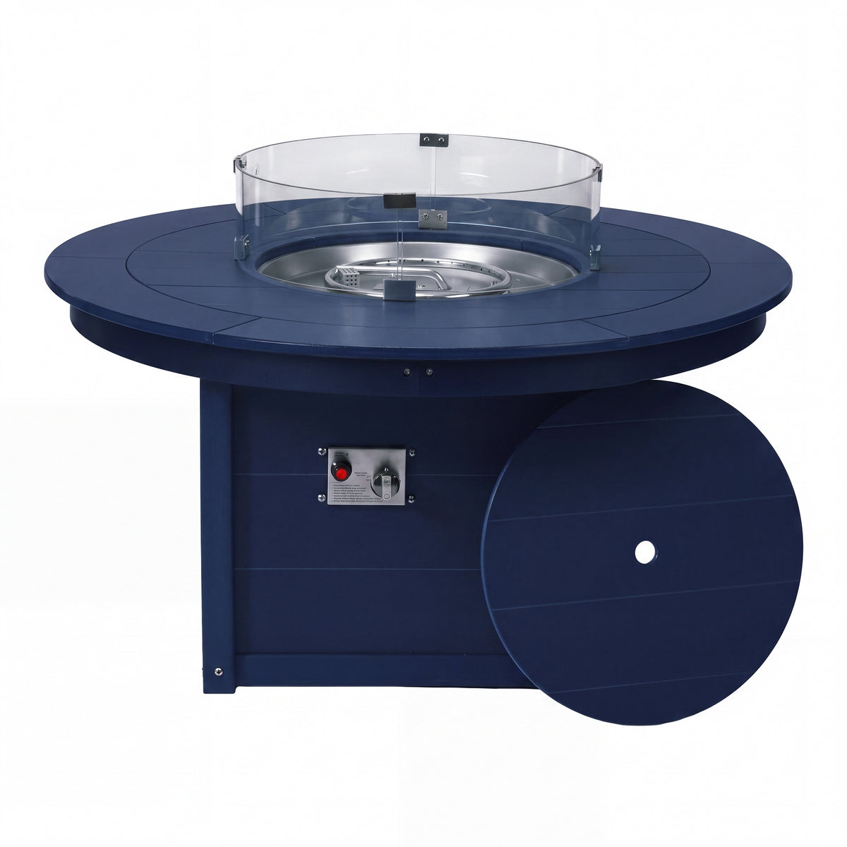 Sol 47" Modern Outdoor 55,000 BTU Patio Propane Round Fire Pit Table
