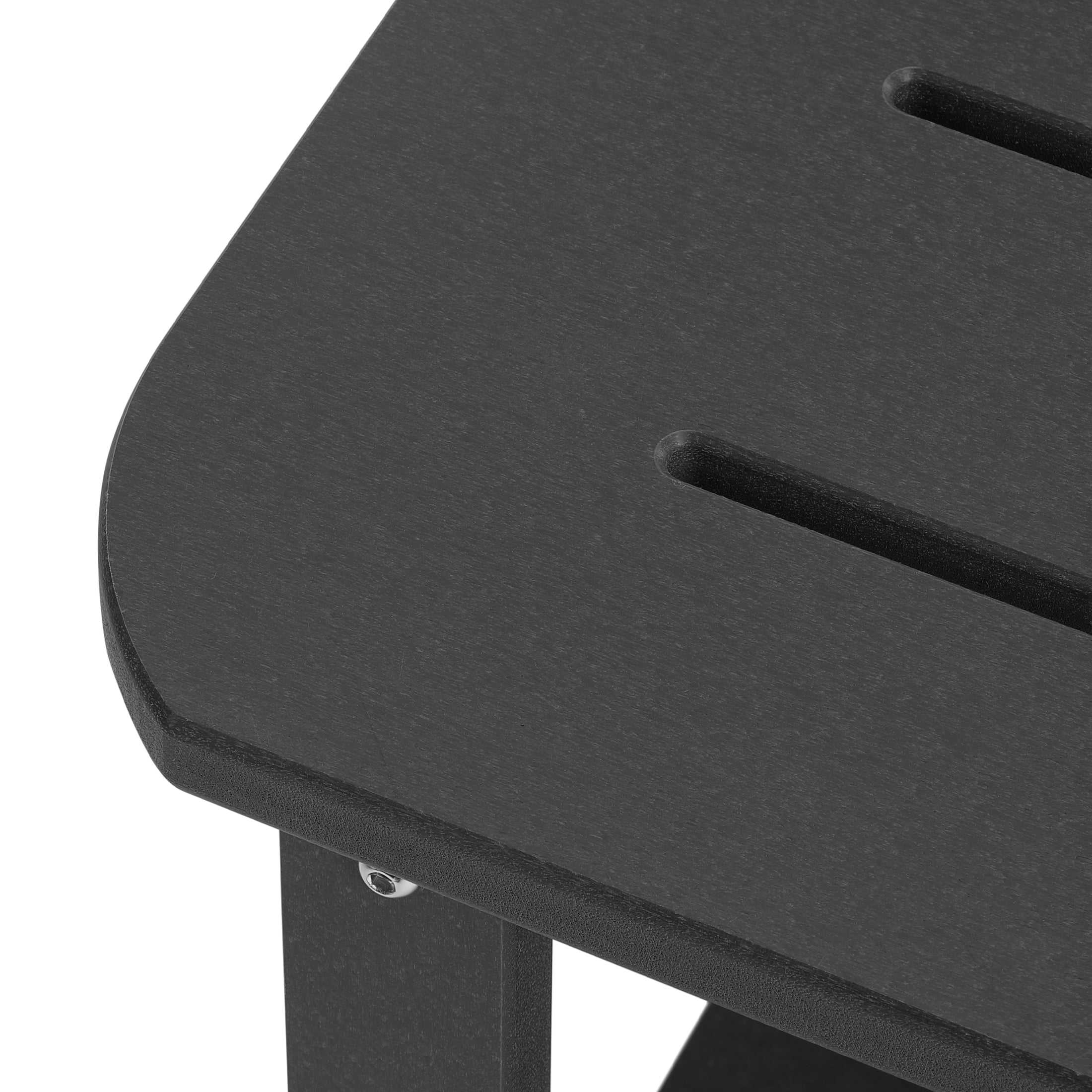 Lago 2-Tier Outdoor HDPE Modern Adirondack Square Patio Side Table