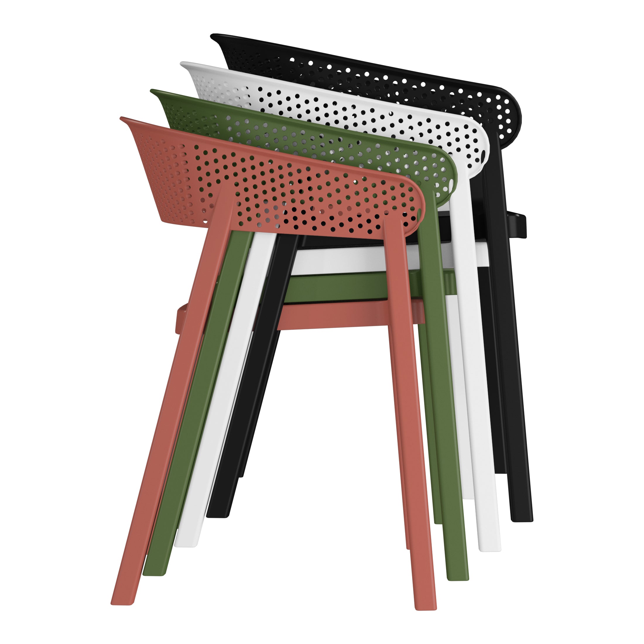 Sunshine 3-Piece Indoor Outdoor Metal Patio Dining Table Set With Stackable Patio Chairs