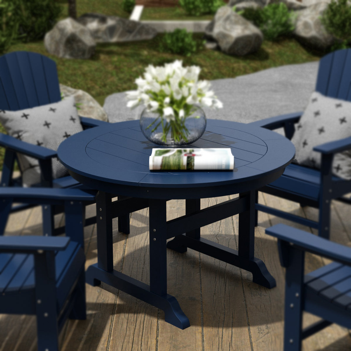 Paradise 47" Outdoor Patio Round Dining Table