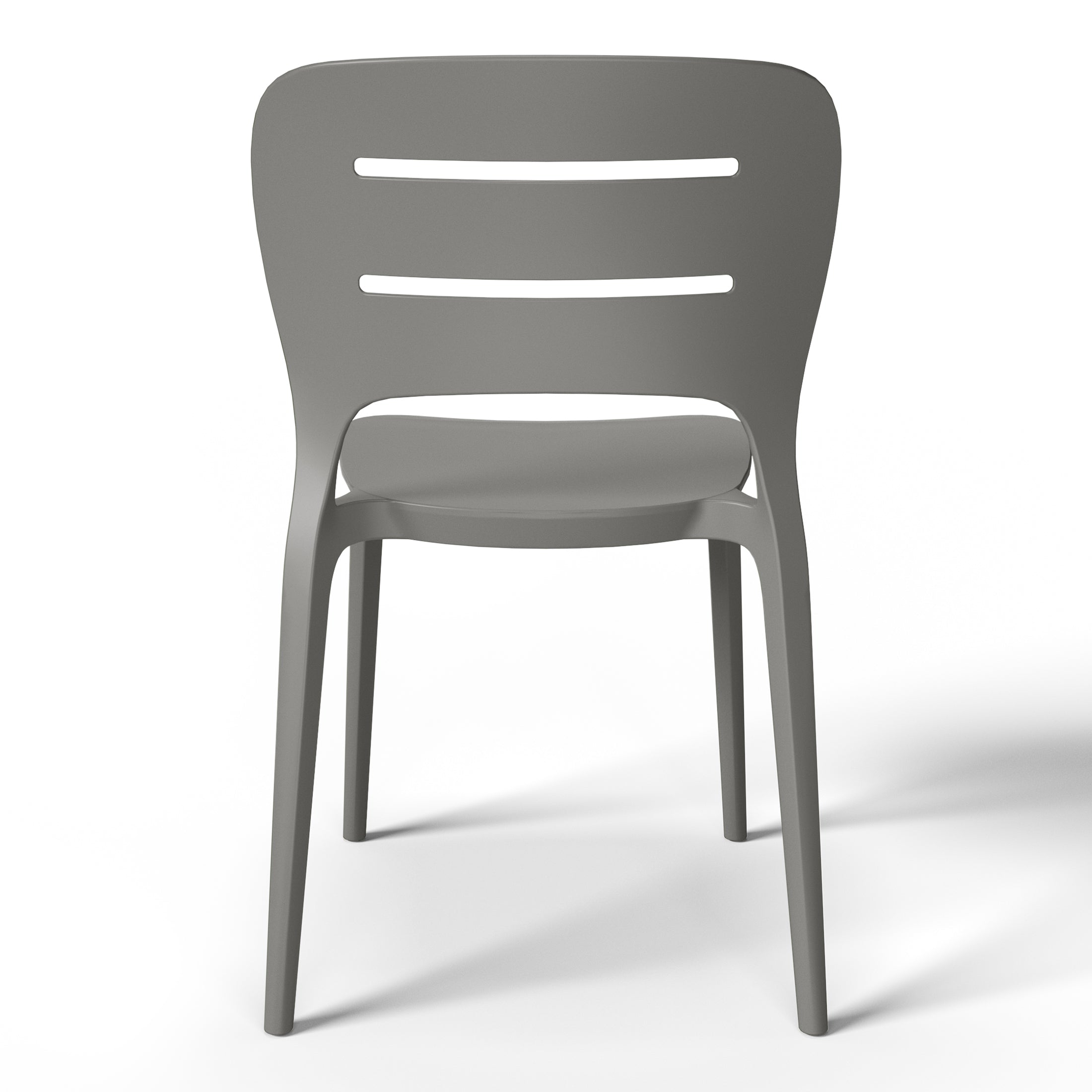 Sunshine Outdoor Modern Stackable Plastic Patio Dining Side Chairs (Set of 4)