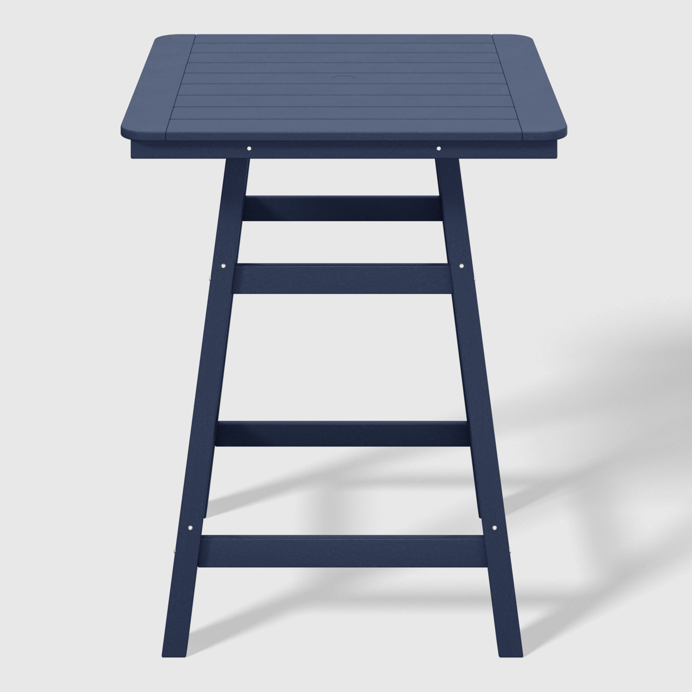 Paradise 30" Square Outdoor Patio Counter High Bistro Bar Table With Umbrella Hole