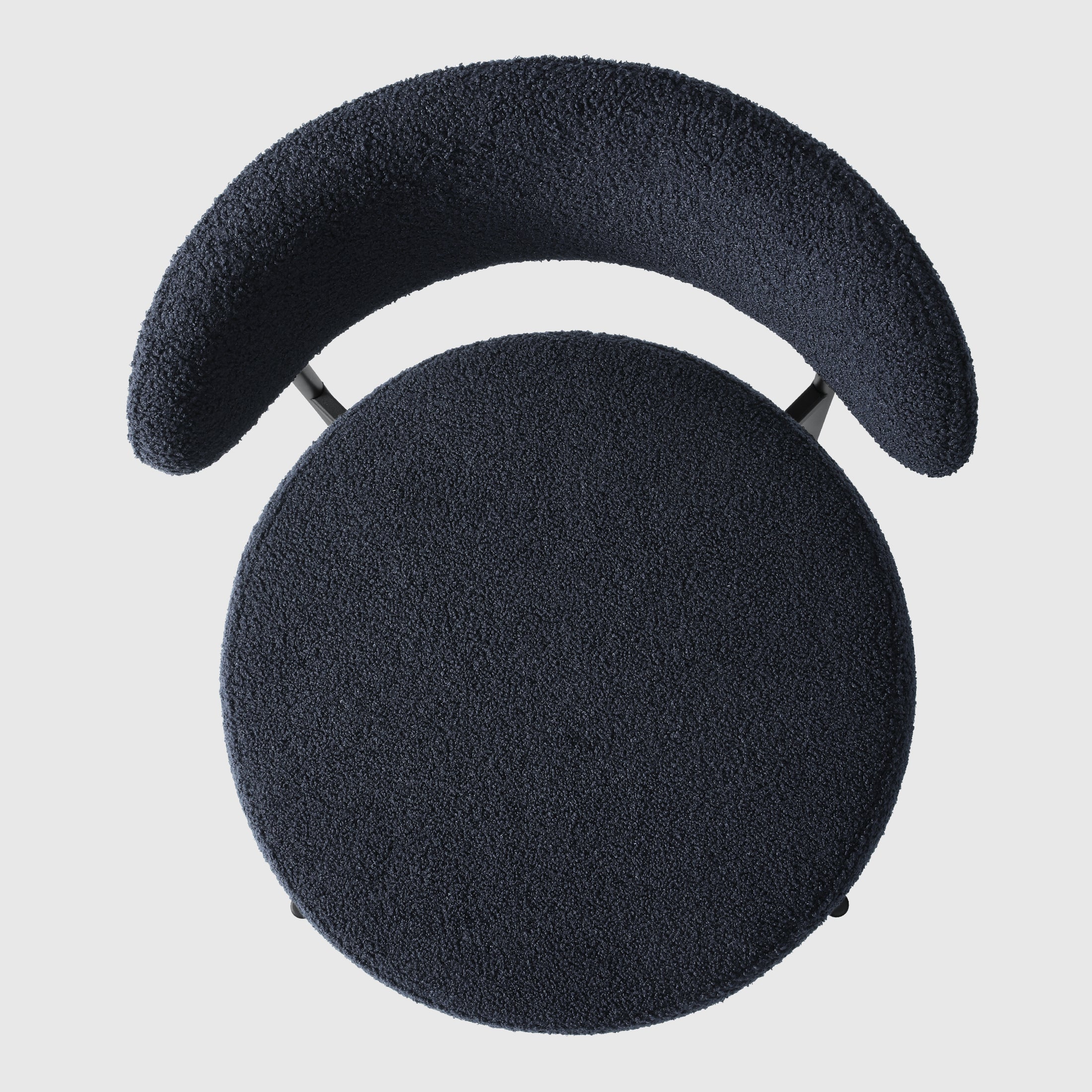 Celine Mid-Century Modern Upholstered Sherpa Round Dining Chairs (Set of 2)