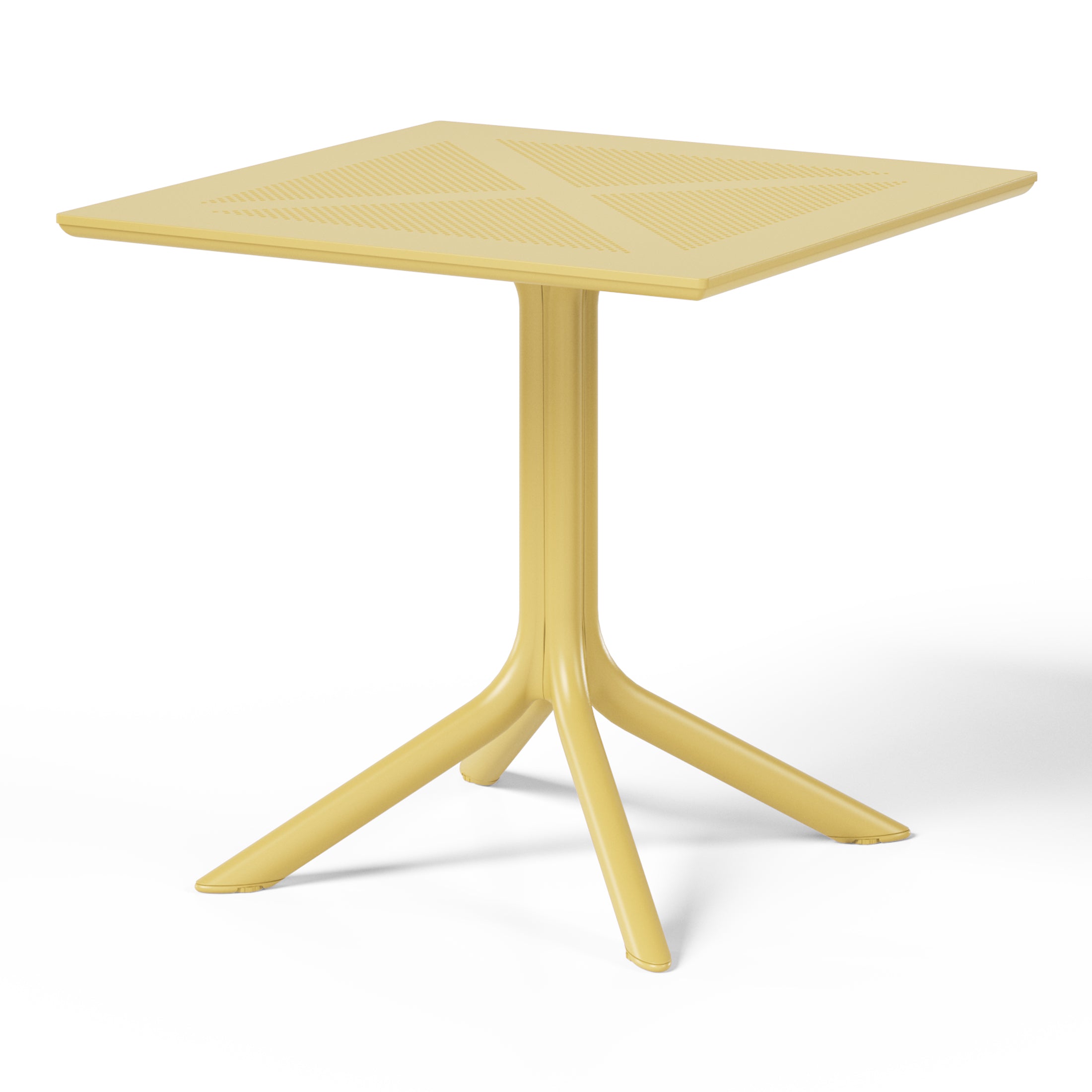 Sunshine 31.5" Square Plastic Outdoor Patio Dining Table for 4