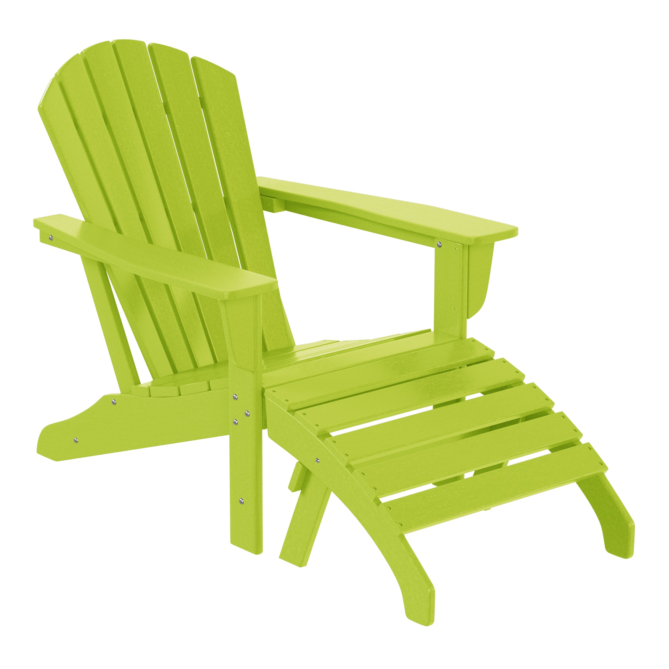 Portside Outdoor Adirondack Chair With Ottoman 2-Piece Set