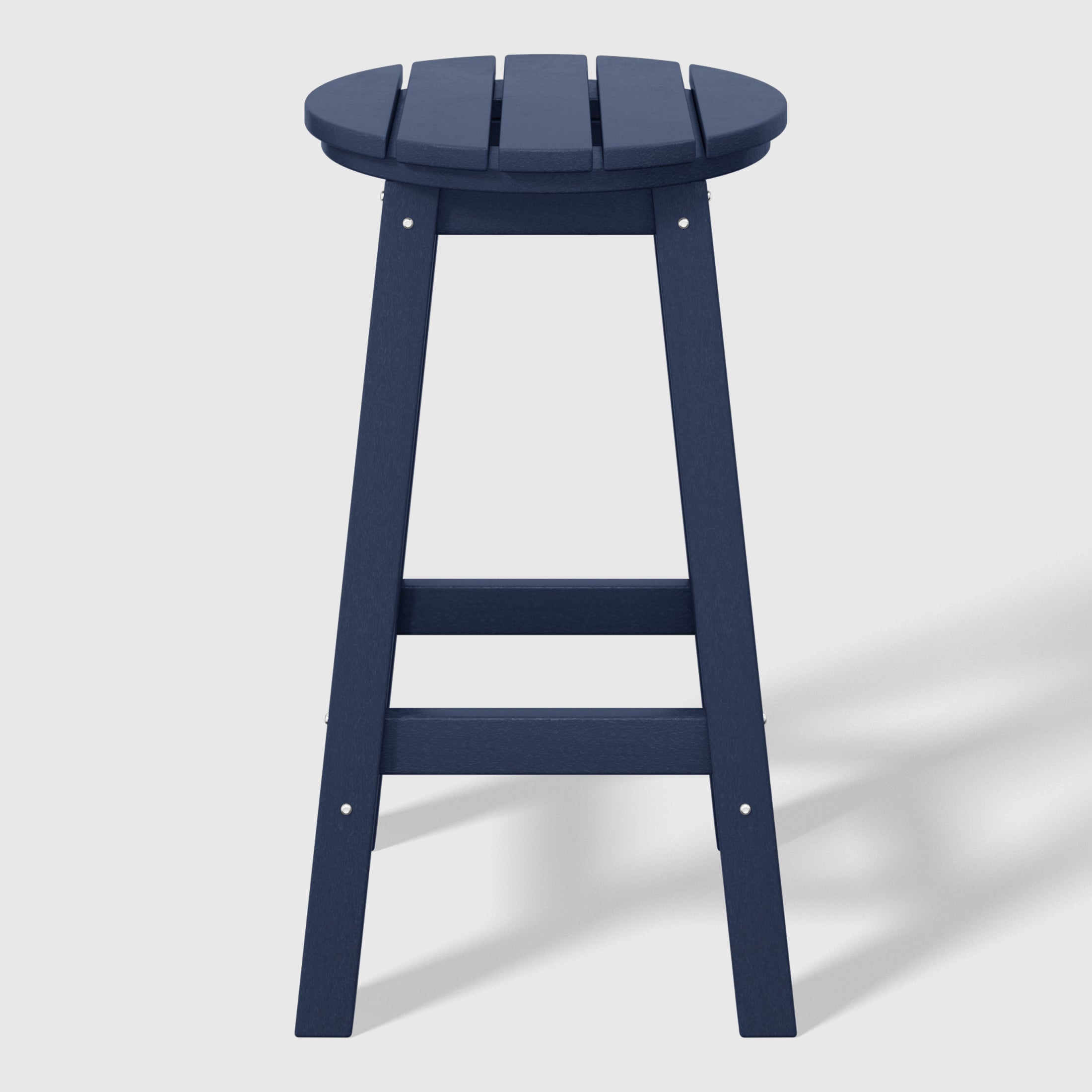 Paradise 24" HDPE Outdoor Patio Round Counter Height Bar Stool Set of 2