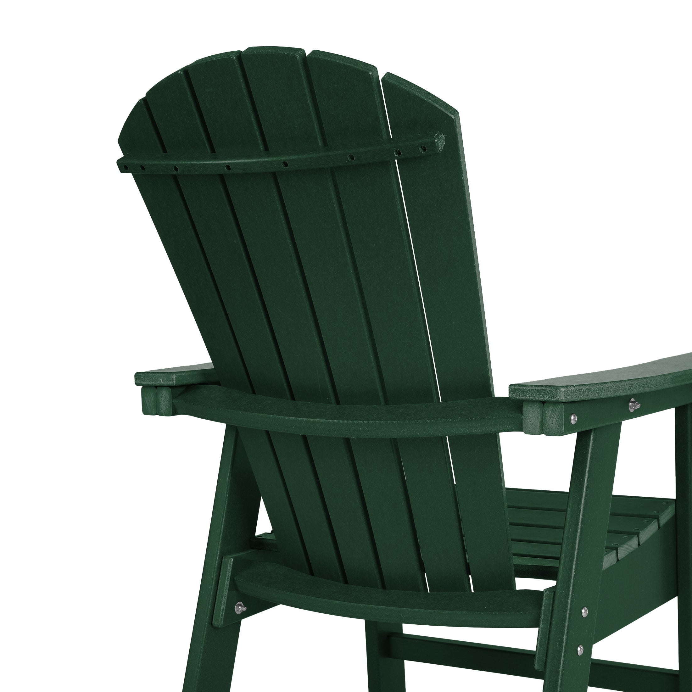 Portside Outdoor Modern HDPE Adirondack Patio Dining Chairs (Set of 2)