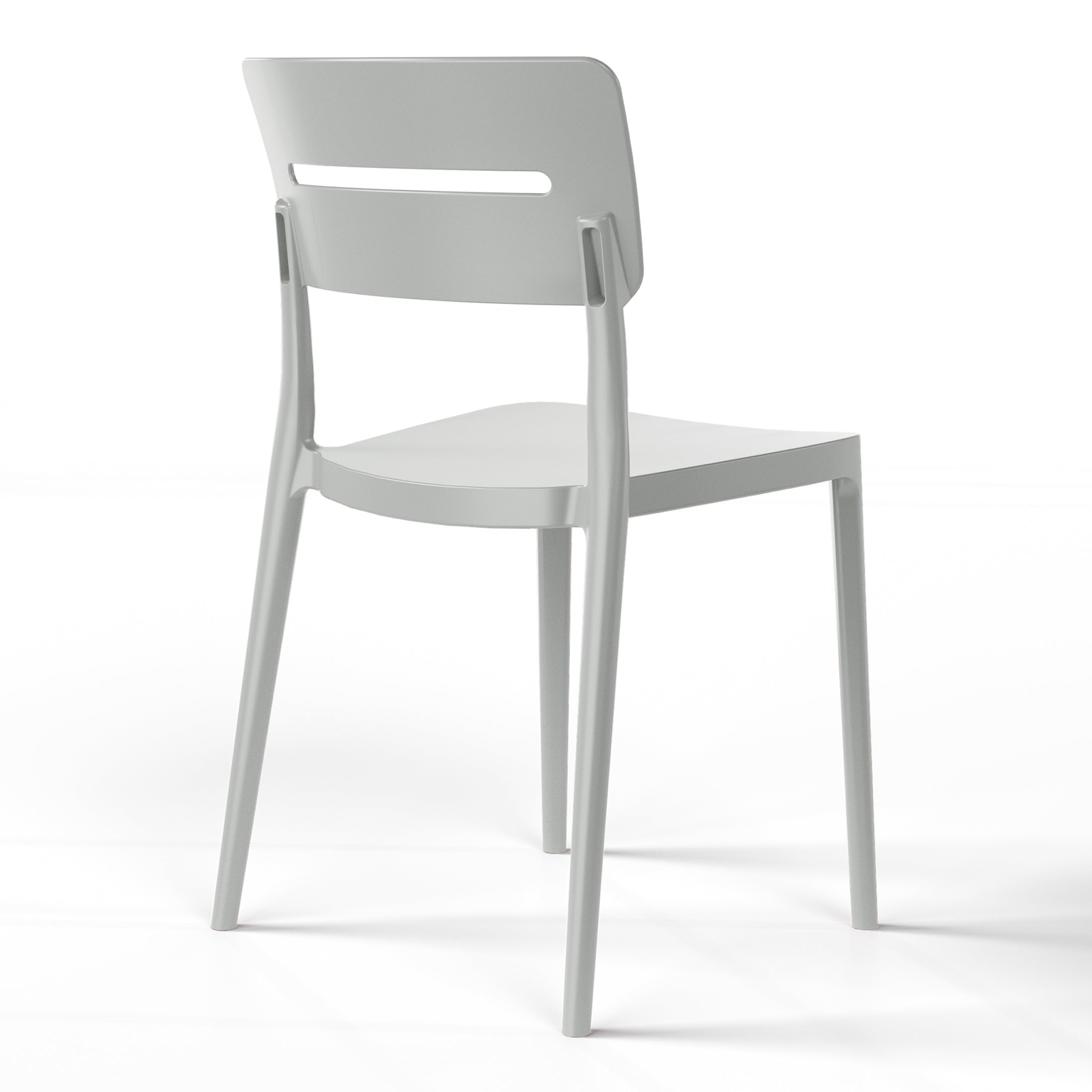 Sunshine Outdoor Modern Stackable Plastic Patio Dining Chairs (Set of 4)