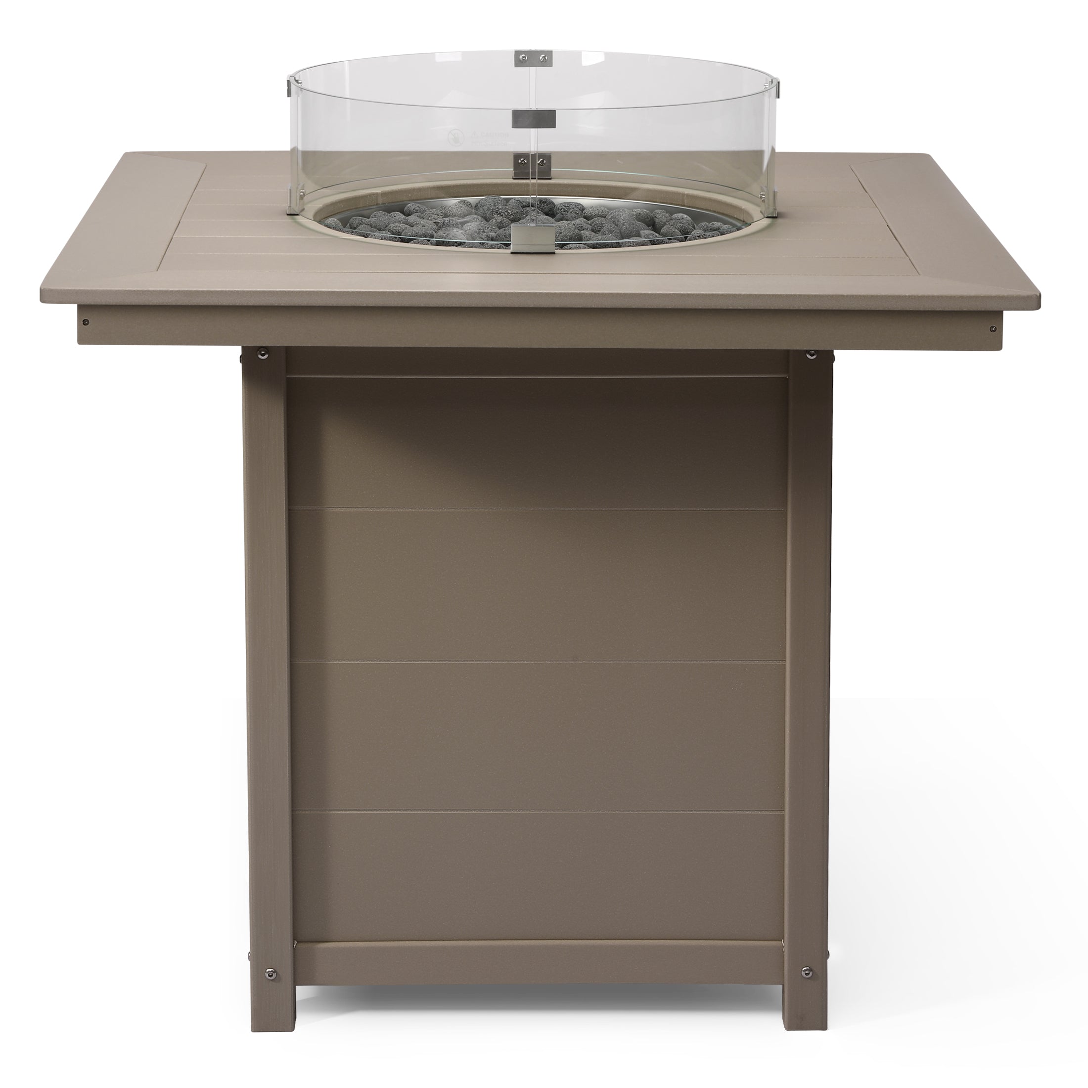 Sol 42" Modern Outdoor Patio Gas Propane Square Fire Pit Table