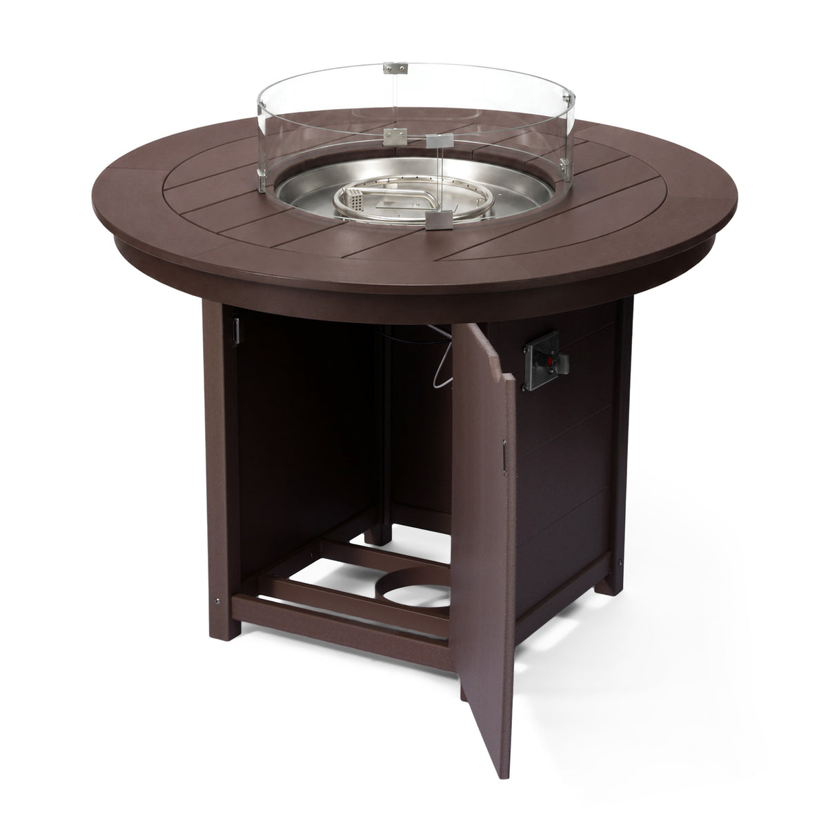 Sol 47" Modern Outdoor Patio Propane Round Counter Height Fire Pit Table