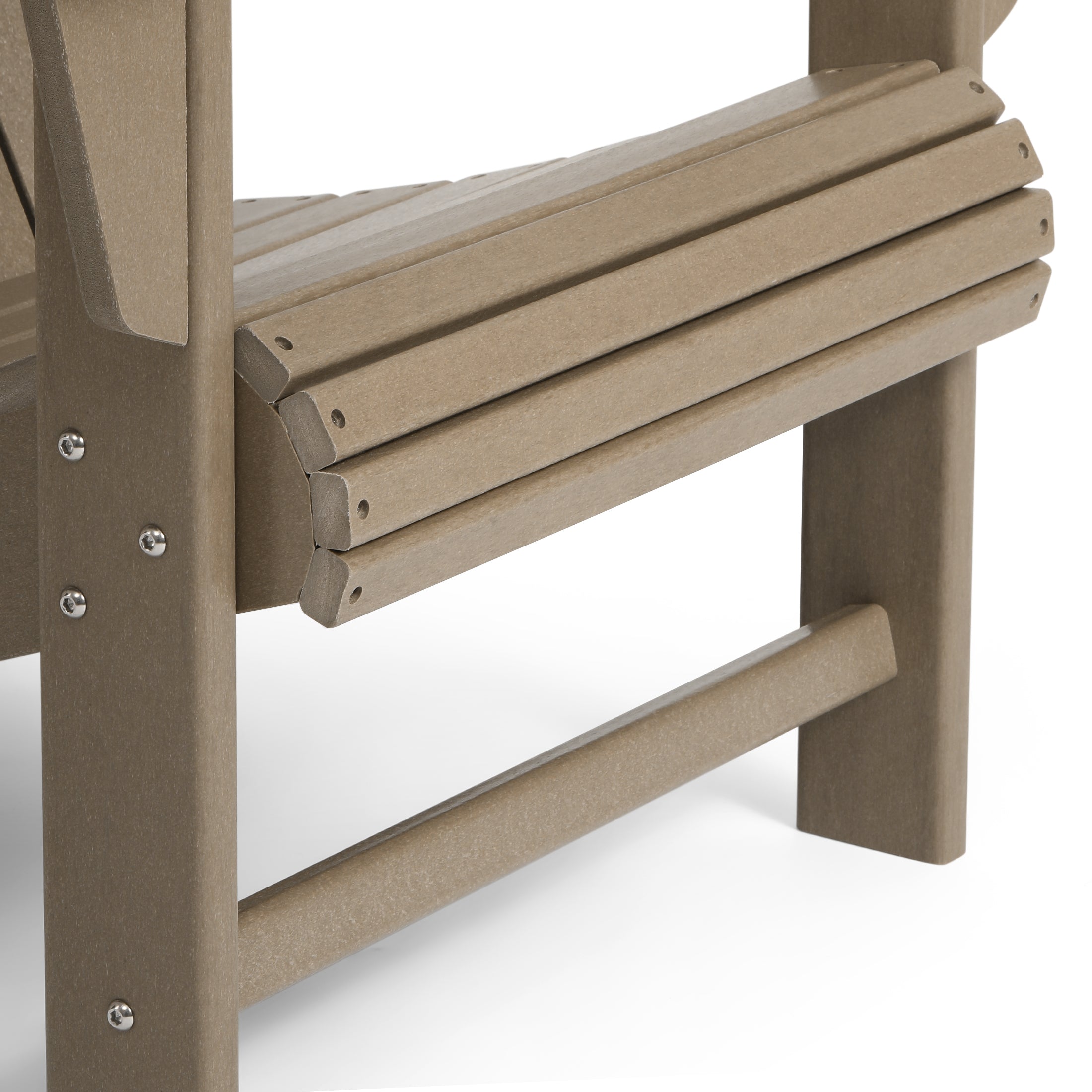 Lakeview 12-Piece HDPE Outdoor Patio Furniture Adirondack Chair Conversation Table Set