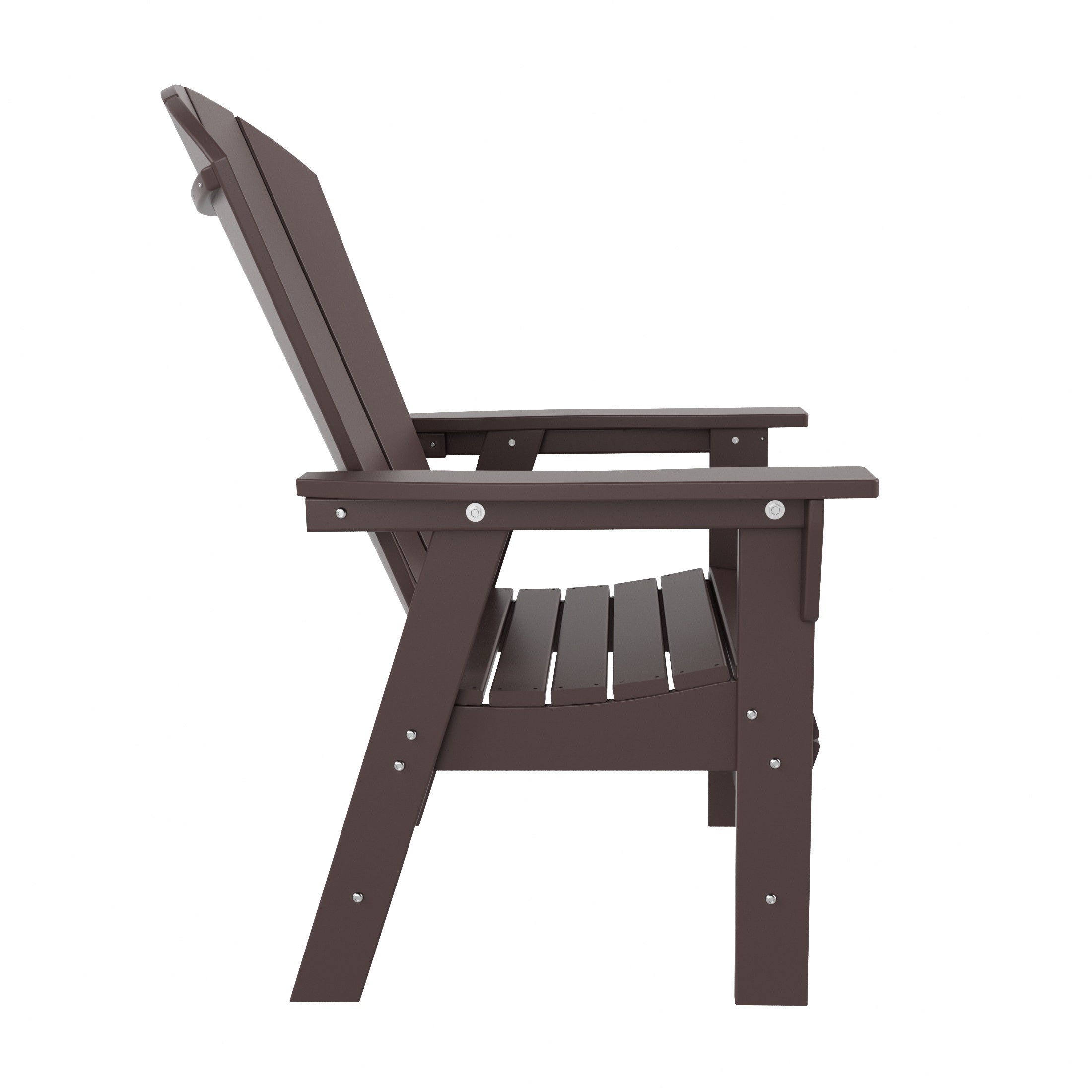 Paradise Malibu Outdoor Patio HDPE Plastic Adirondack Dining Chair