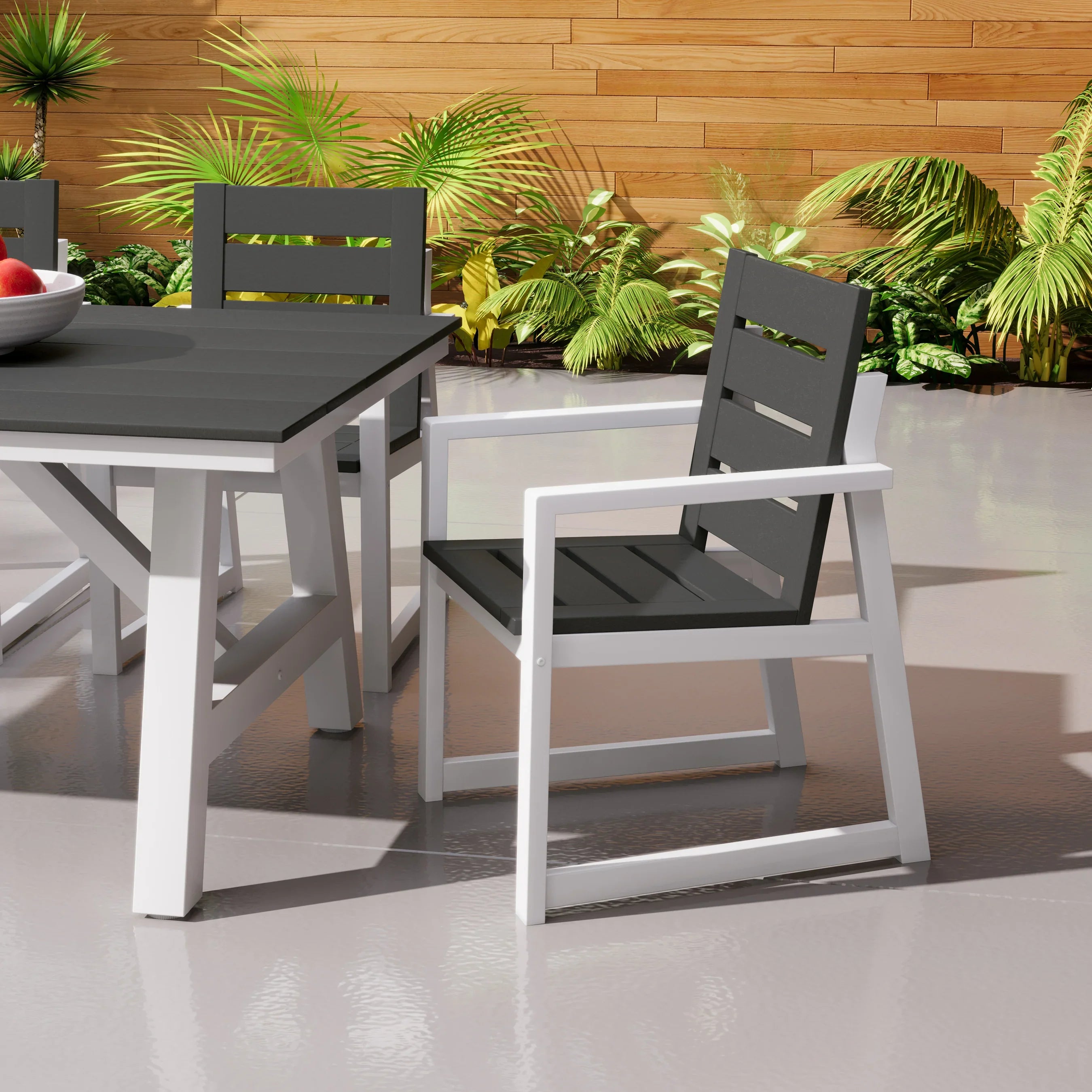 Stinson HDPE Outdoor Patio Dining Arm Chair