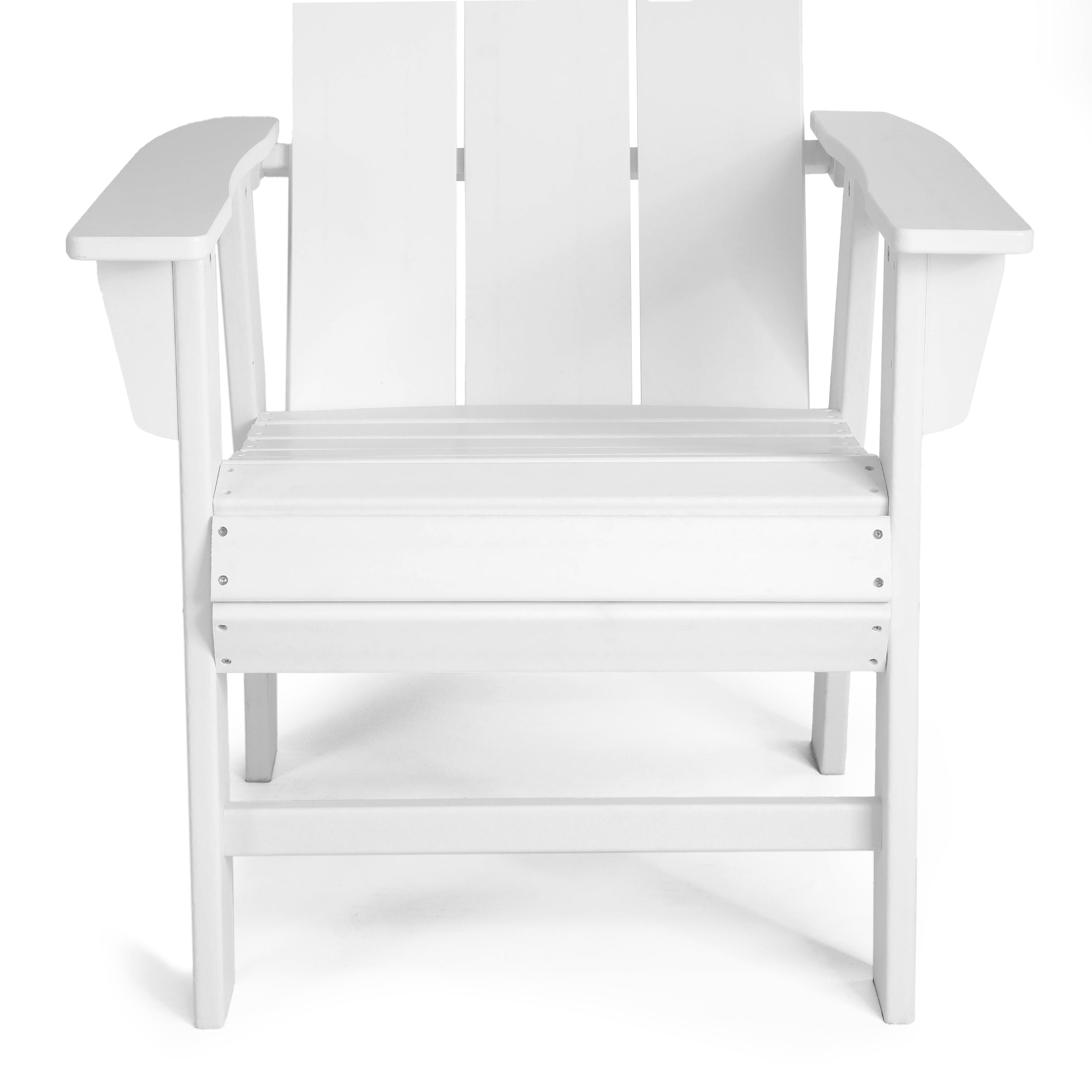 Palms Outdoor Patio HDPE Plastic Modern Adirondack Dining Chairs (Set of 2)