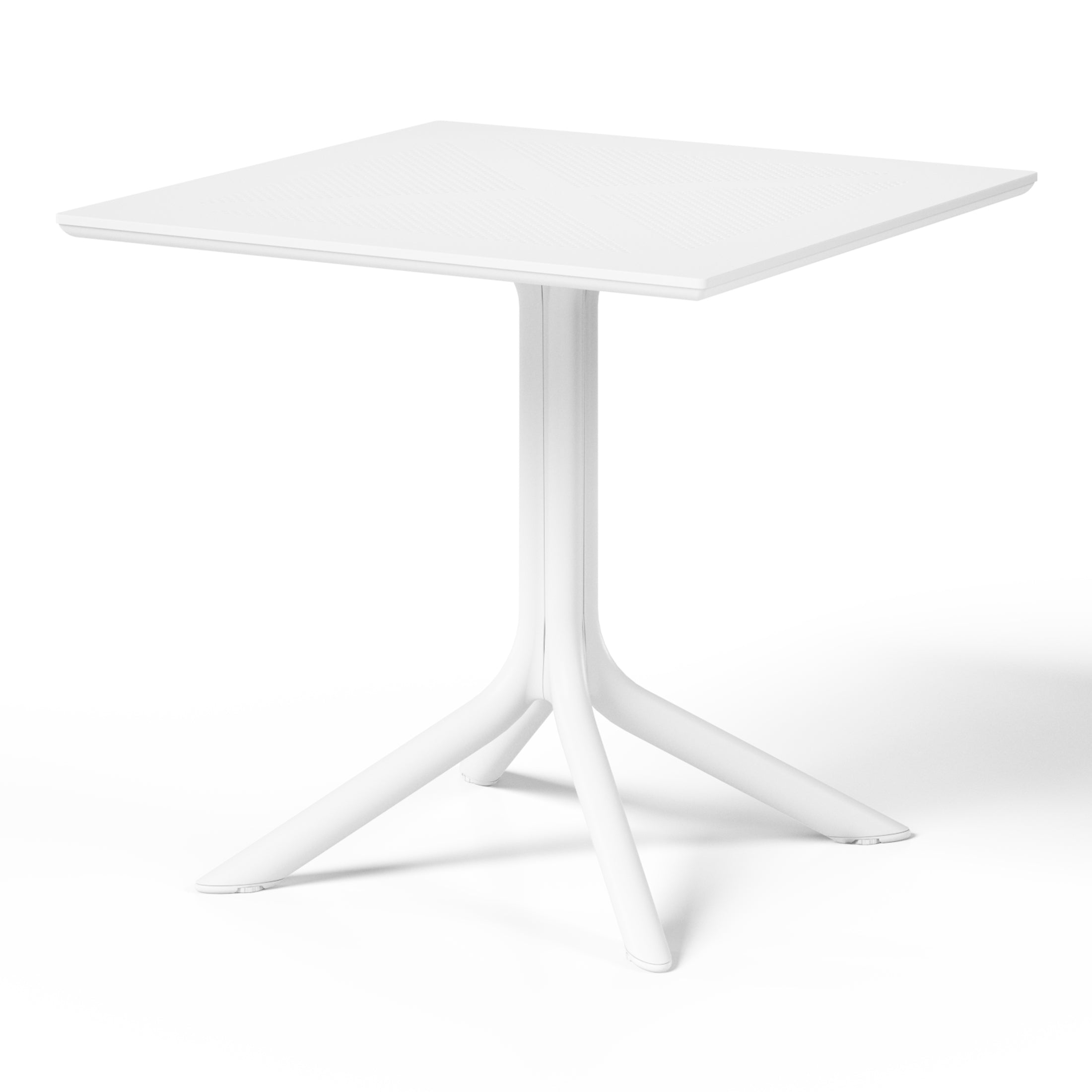 Sunshine 31.5" Square Plastic Outdoor Patio Dining Table for 4