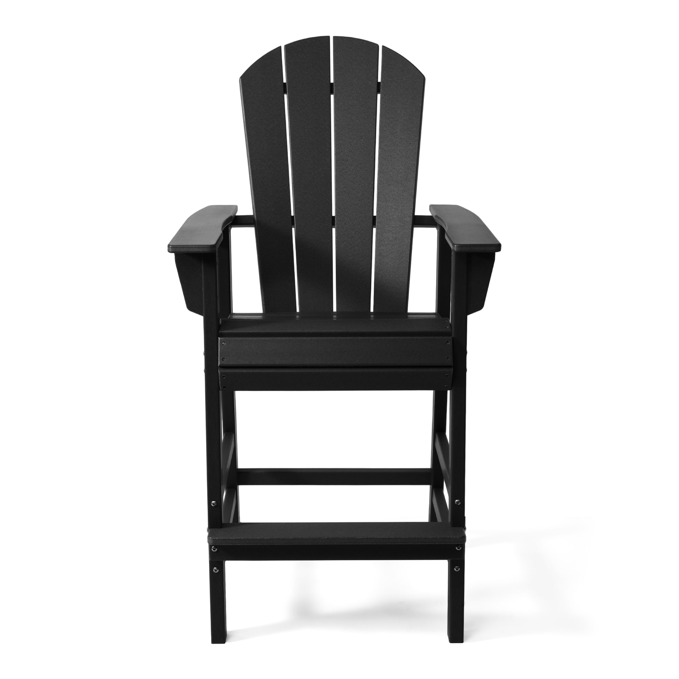 Paradise Outdoor HDPE Tall Adirondack Bar Height Chair With Cup Holder