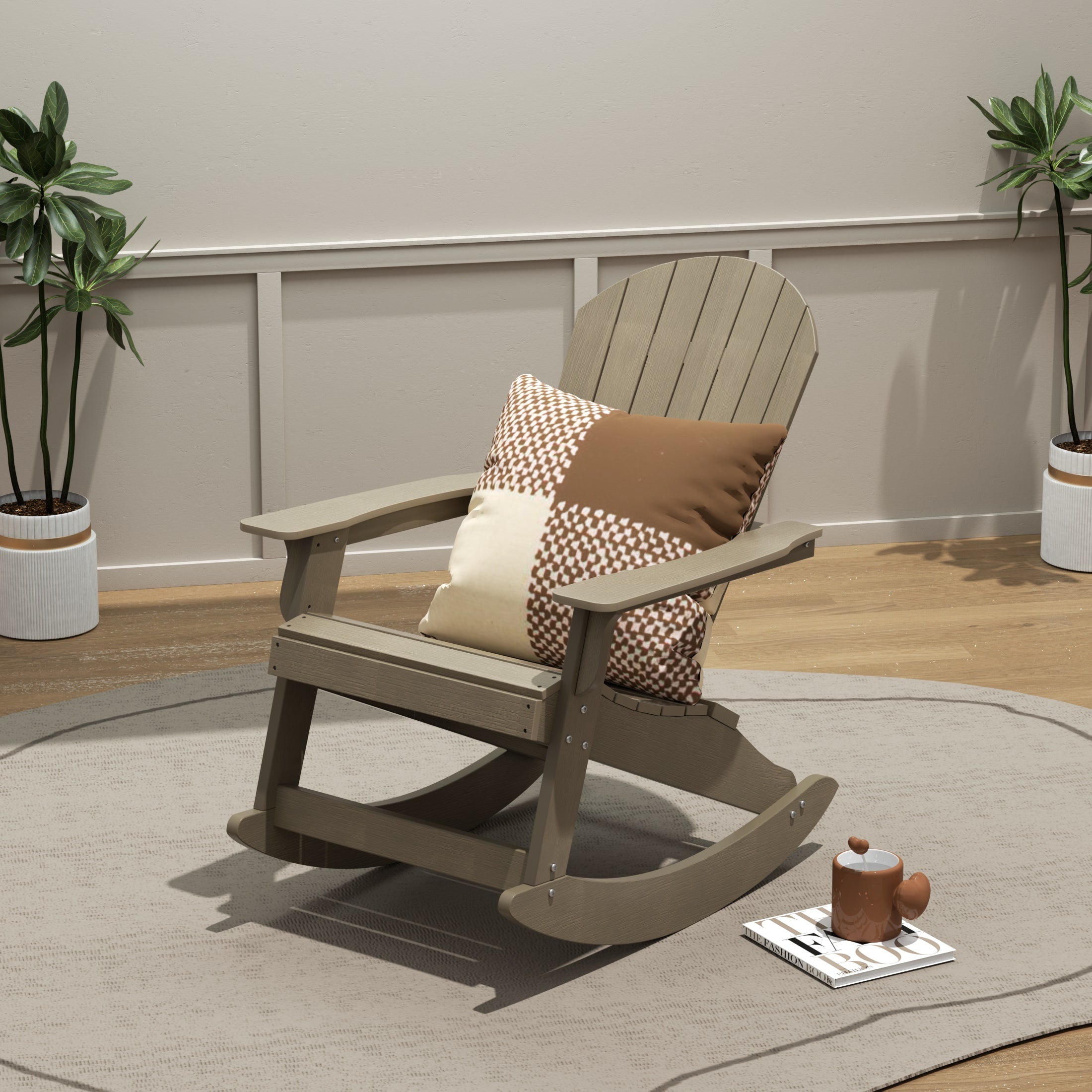 Florence Outdoor Patio All-weather Adirondack Rocking Chair