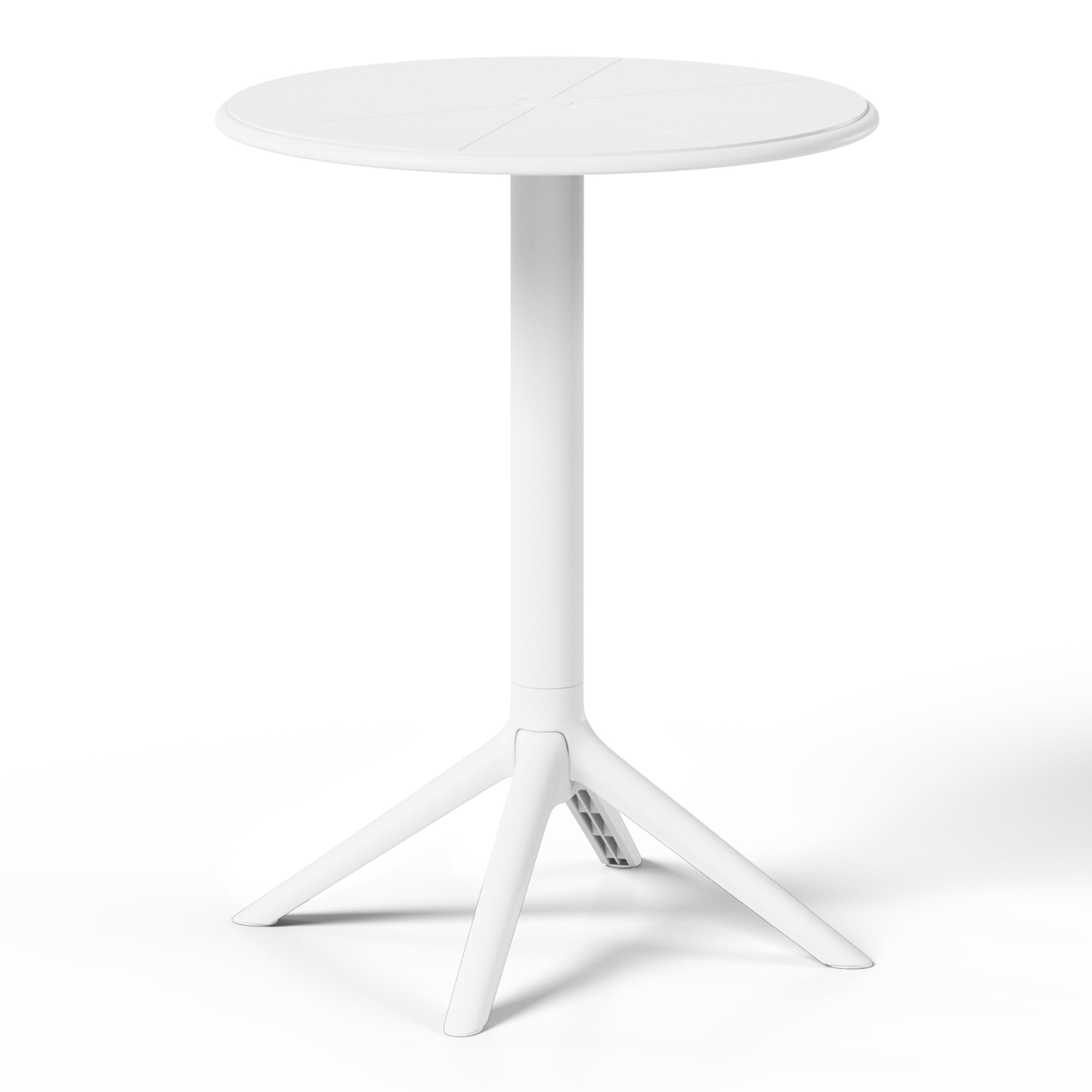 Sunshine 23.5" Outdoor Polypropylene Resin Round Patio Bistro Dining Table for 2