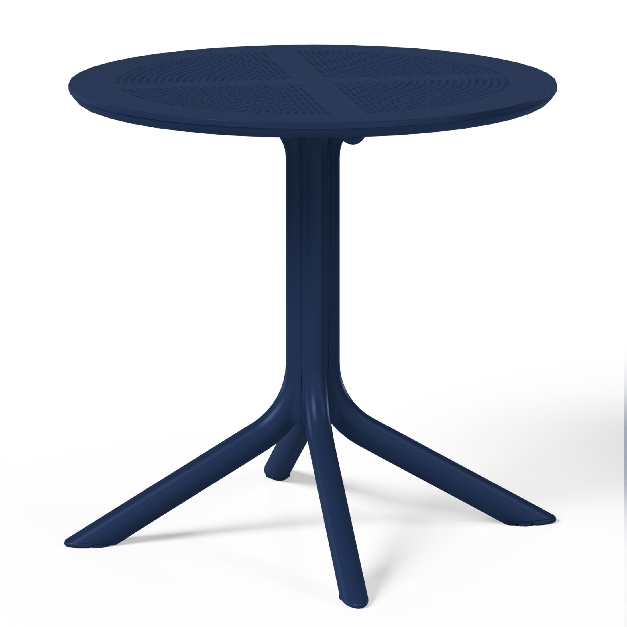 Sunshine Modern 5-Piece Resin Round Patio Dining Table Set with Stackable Patio Dining Chairs