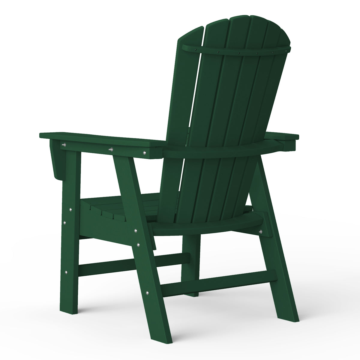 Portside Outdoor Patio Shell-back Adirondack Dining Chair Weather Resistant