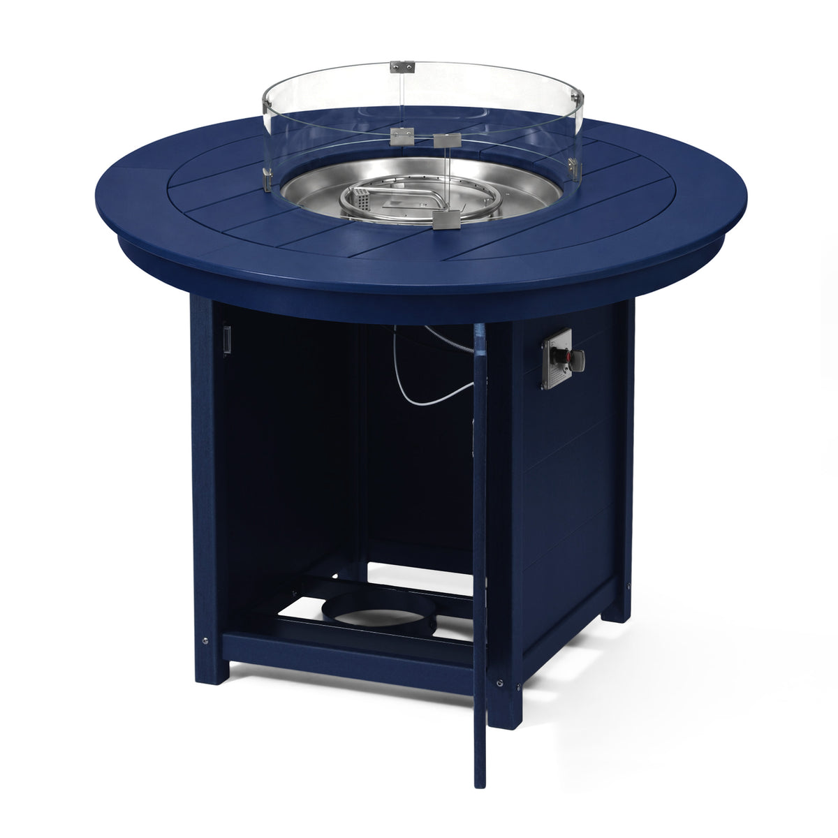 Sol 47" Modern Outdoor Patio Propane Round Counter Height Fire Pit Table
