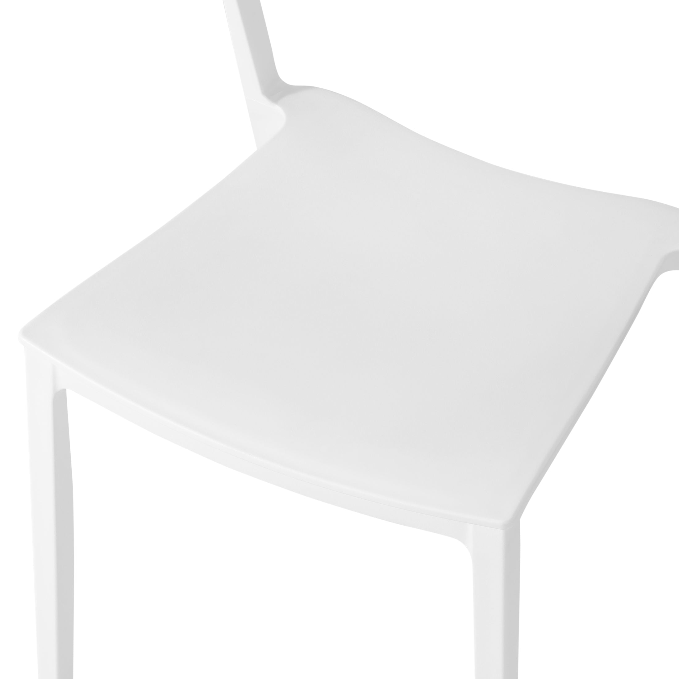 Sunshine Outdoor Modern Stackable Plastic Patio Bistro Dining Side Chairs (Set of 2)