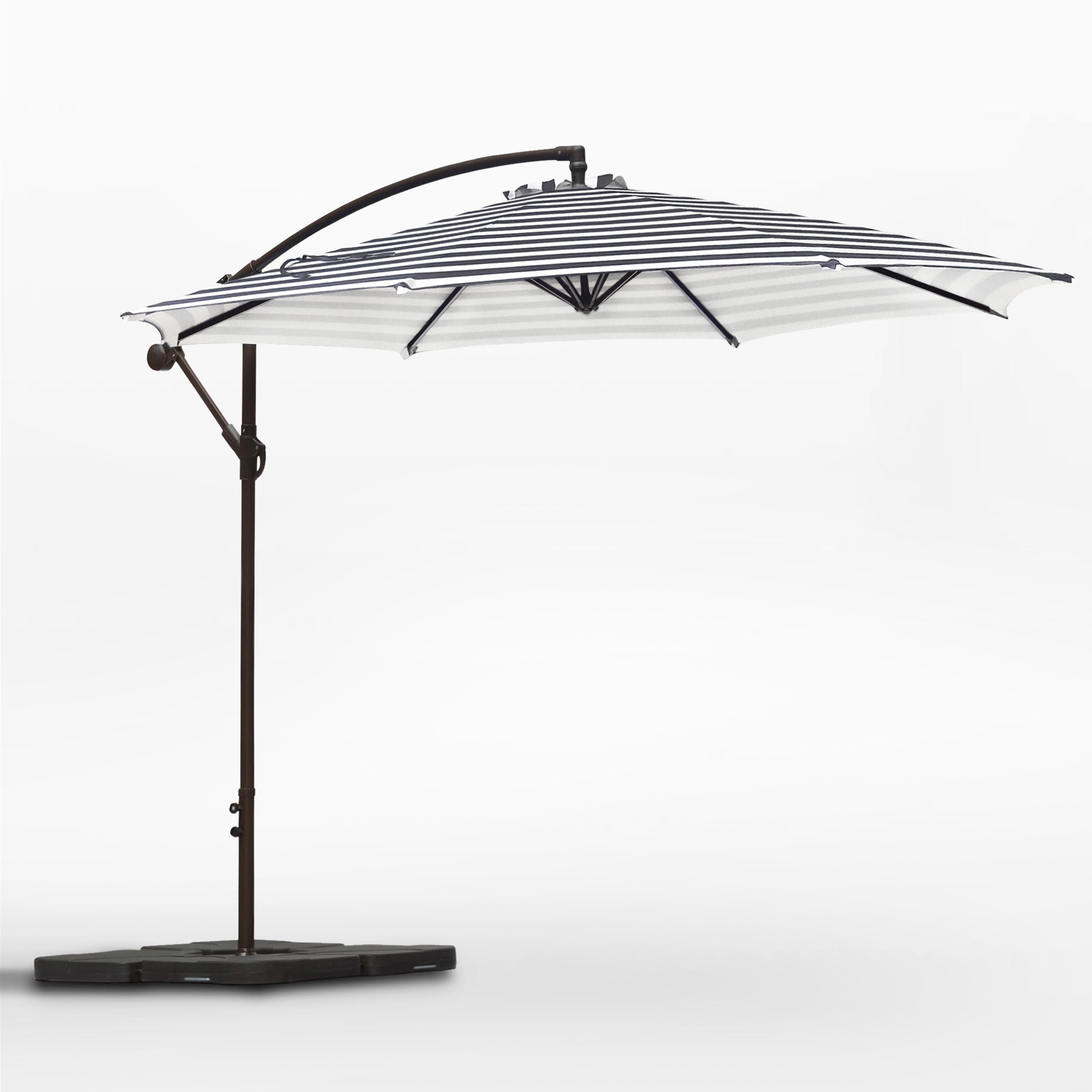 Elm 10 ft. Outdoor / Patio Cantilever Hanging Umbrella with weight base kit