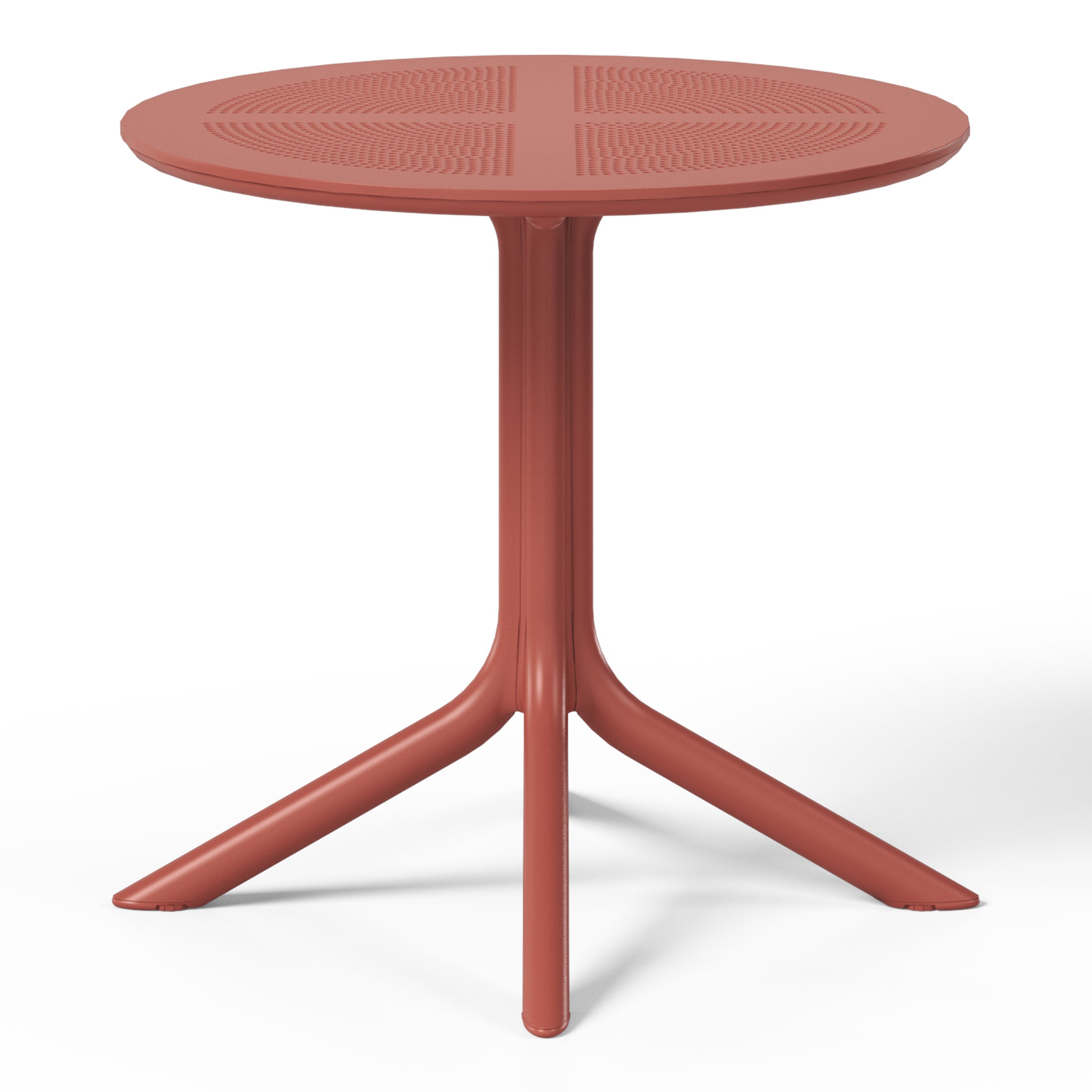 Sunshine 5-Piece Outdoor Resin Round Patio Dining Table Set with Modern Stackable Patio Dining Chairs