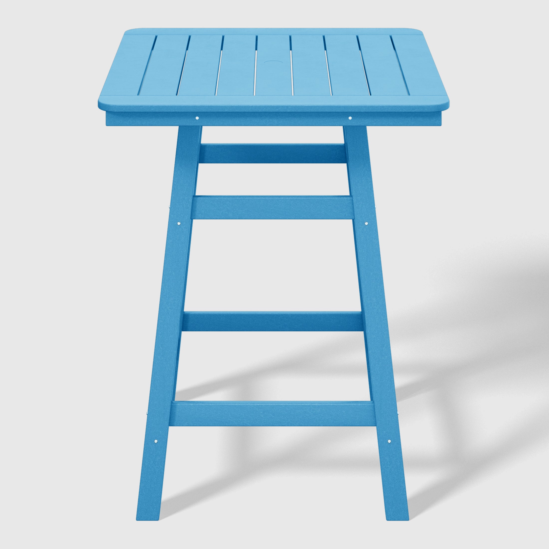 Paradise 30" Square Outdoor Patio Counter High Bistro Bar Table With Umbrella Hole