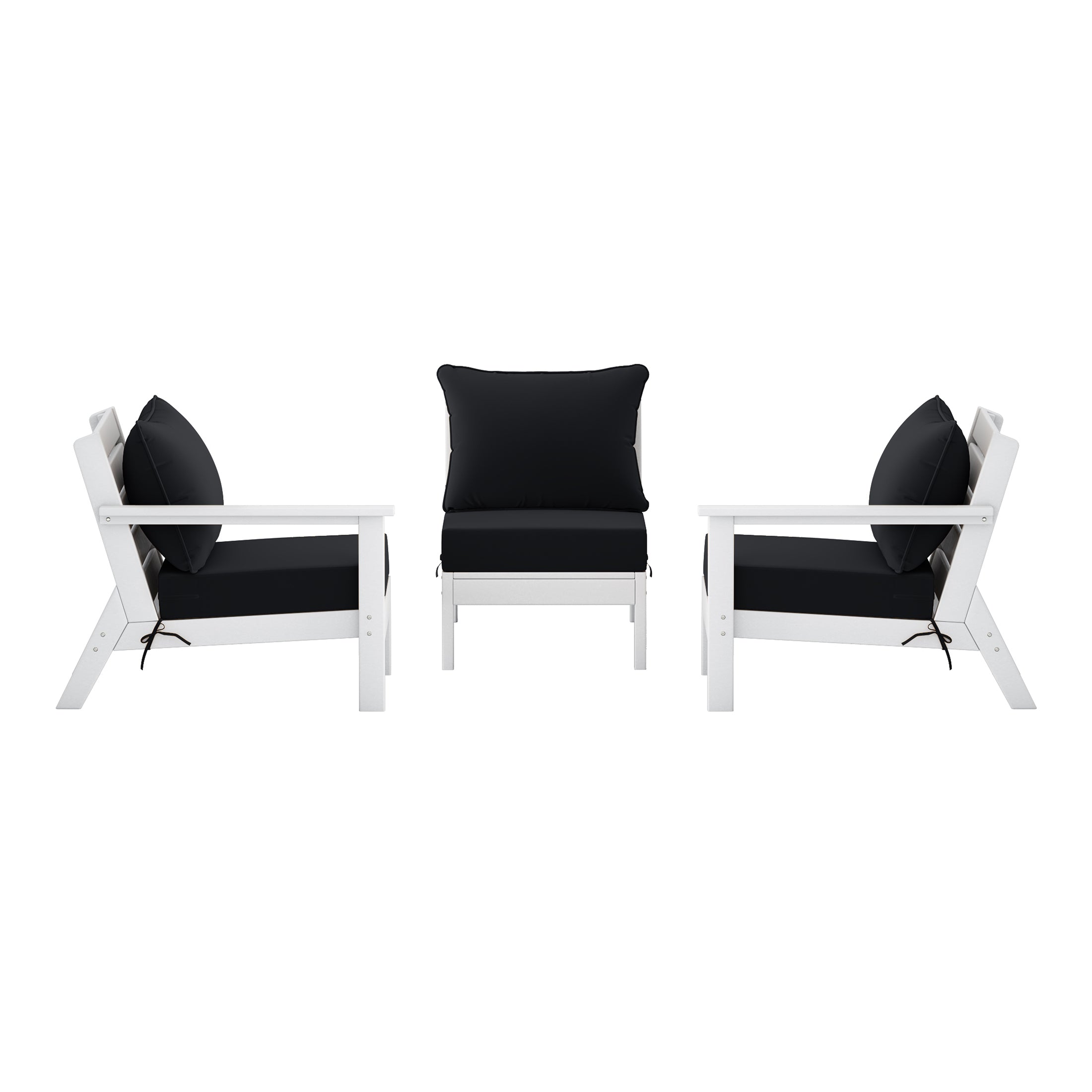 Portsmouth Outdoor Patio HDPE Sectional Sofa with Patio Cushions