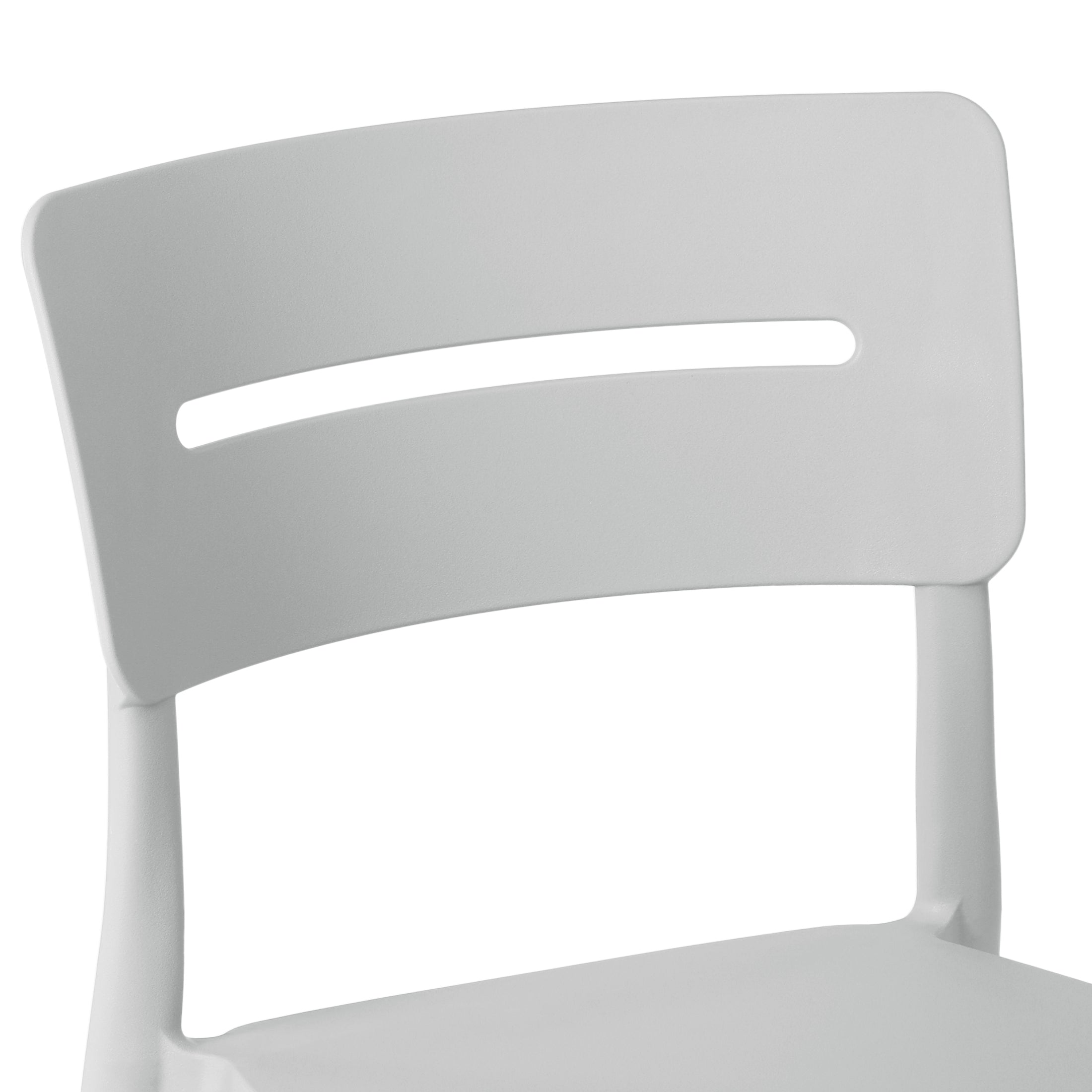 Sunshine Outdoor Modern Stackable Plastic Patio Dining Chairs (Set of 4)