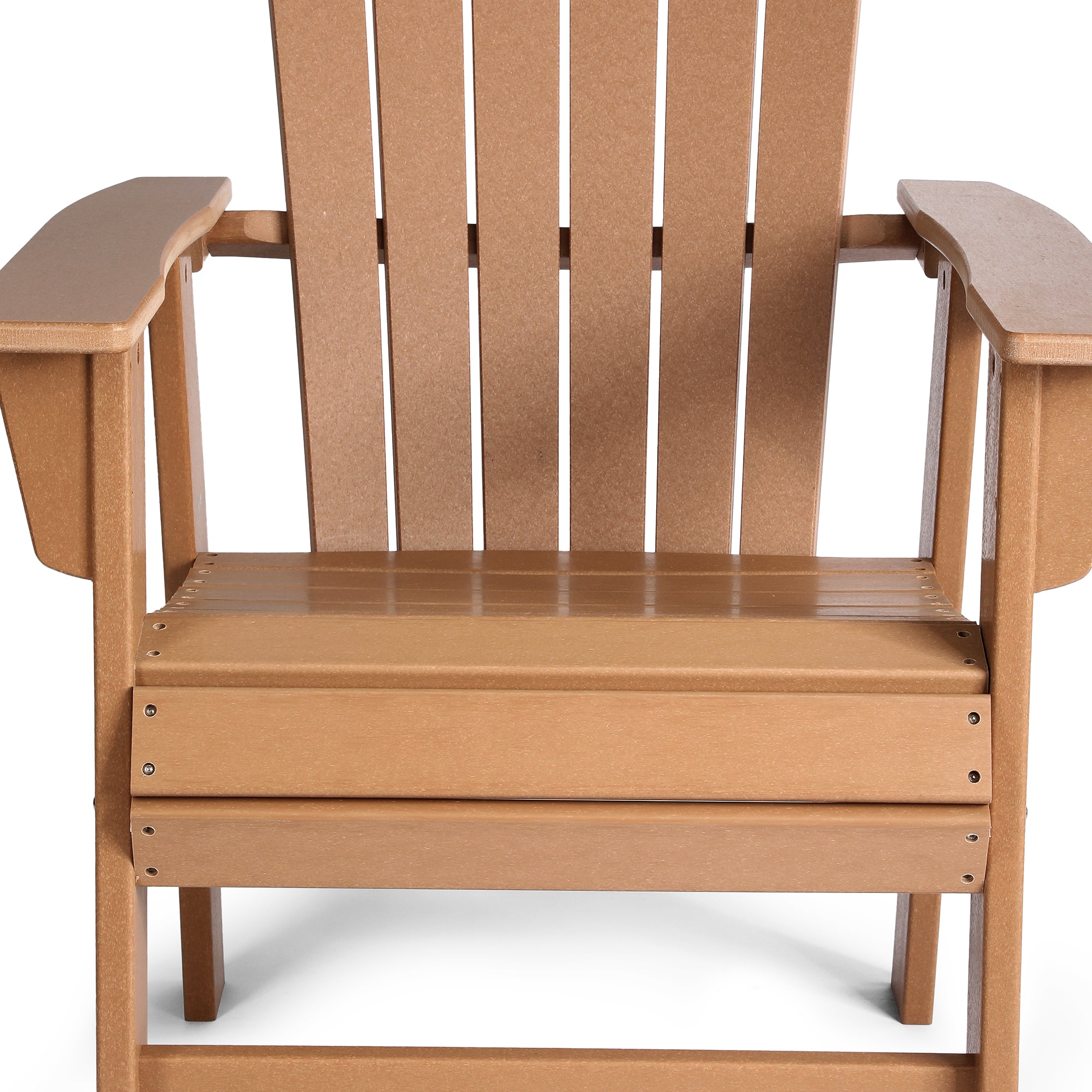 Portside Outdoor Modern HDPE Adirondack Patio Dining Chairs (Set of 2)