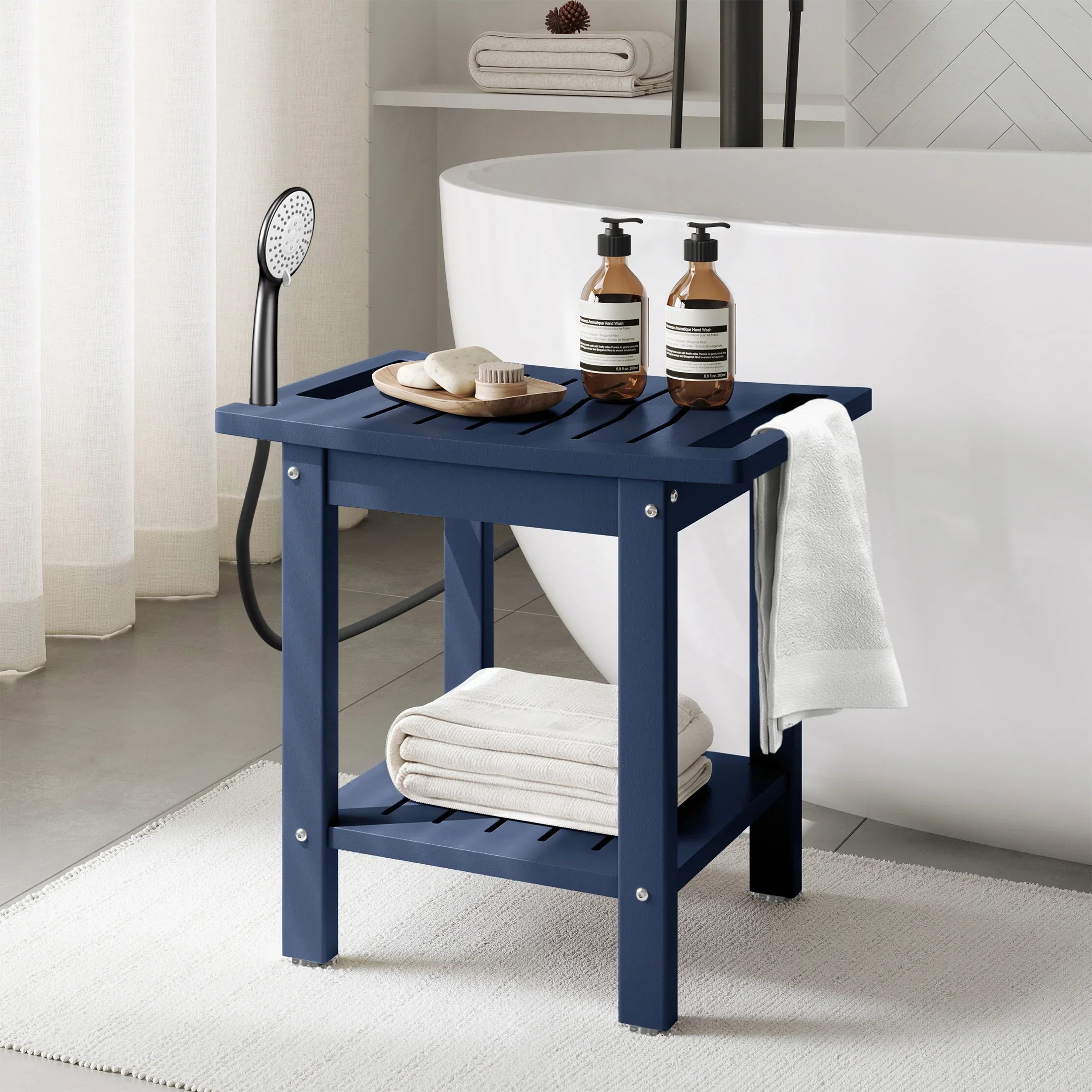 Ventura HDPE Poly Plastic Waterproof Bathroom Shower Bench