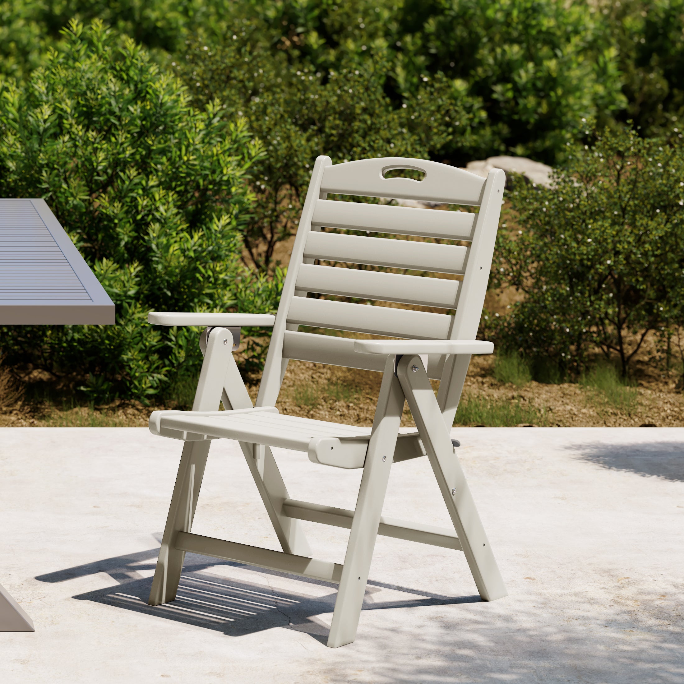 Paradise HDPE Adjustable Highback Folding Patio Dining Chair