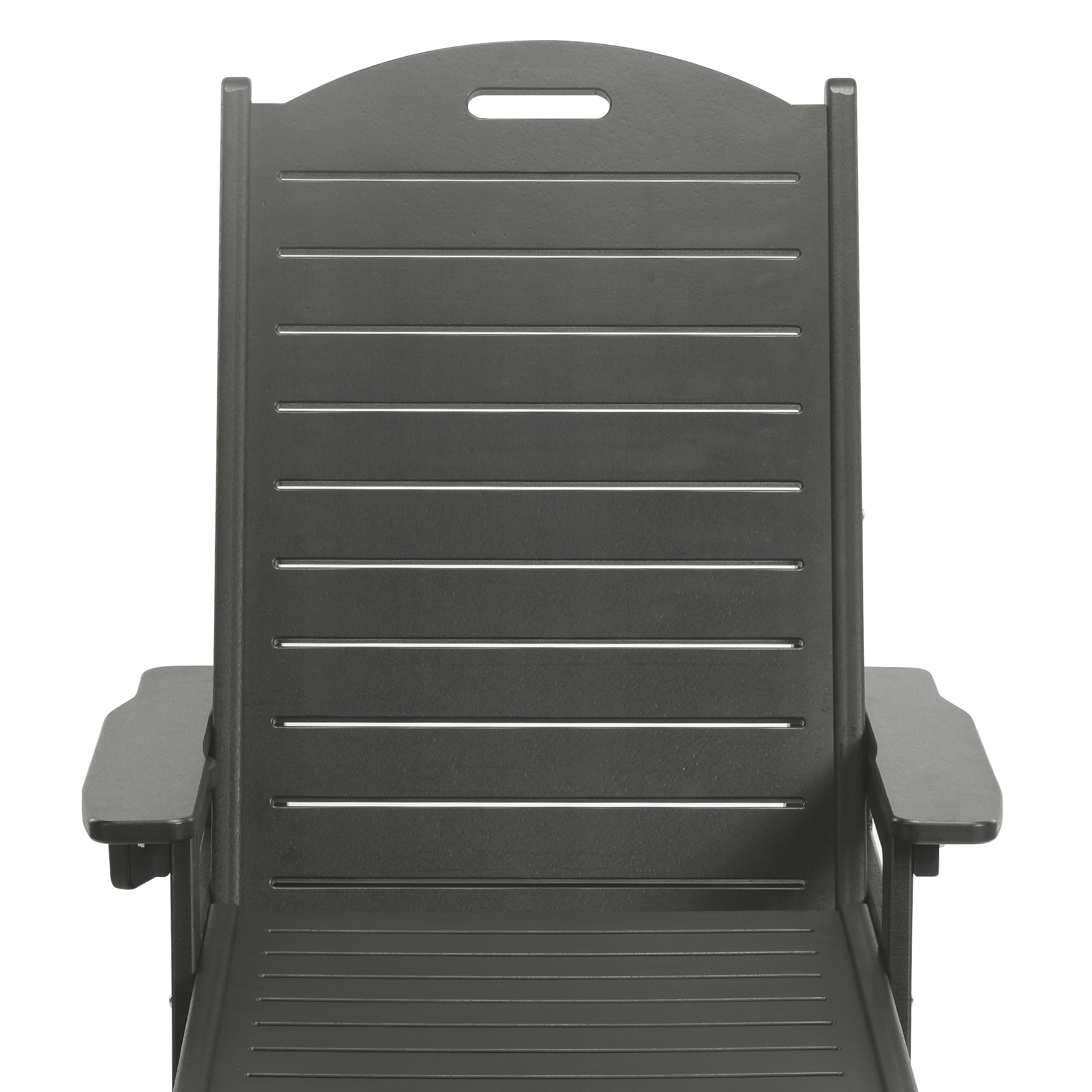 Lago Outdoor HDPE Patio Chaise Lounges With Wheels & Cup Holder (Set of 4)