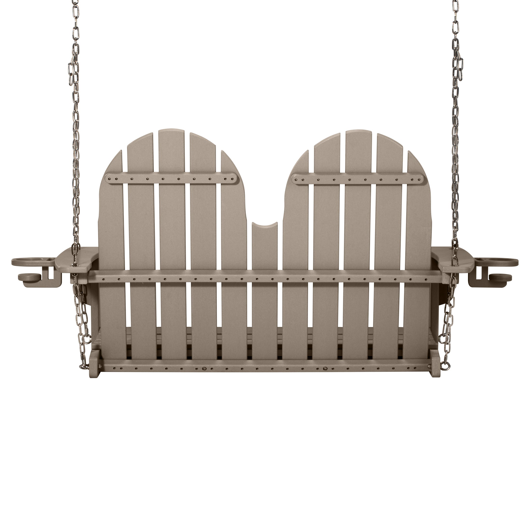 Savannah 4ft Outdoor HDPE Poly Farmhouse Hanging Porch Swing With Cup Holders