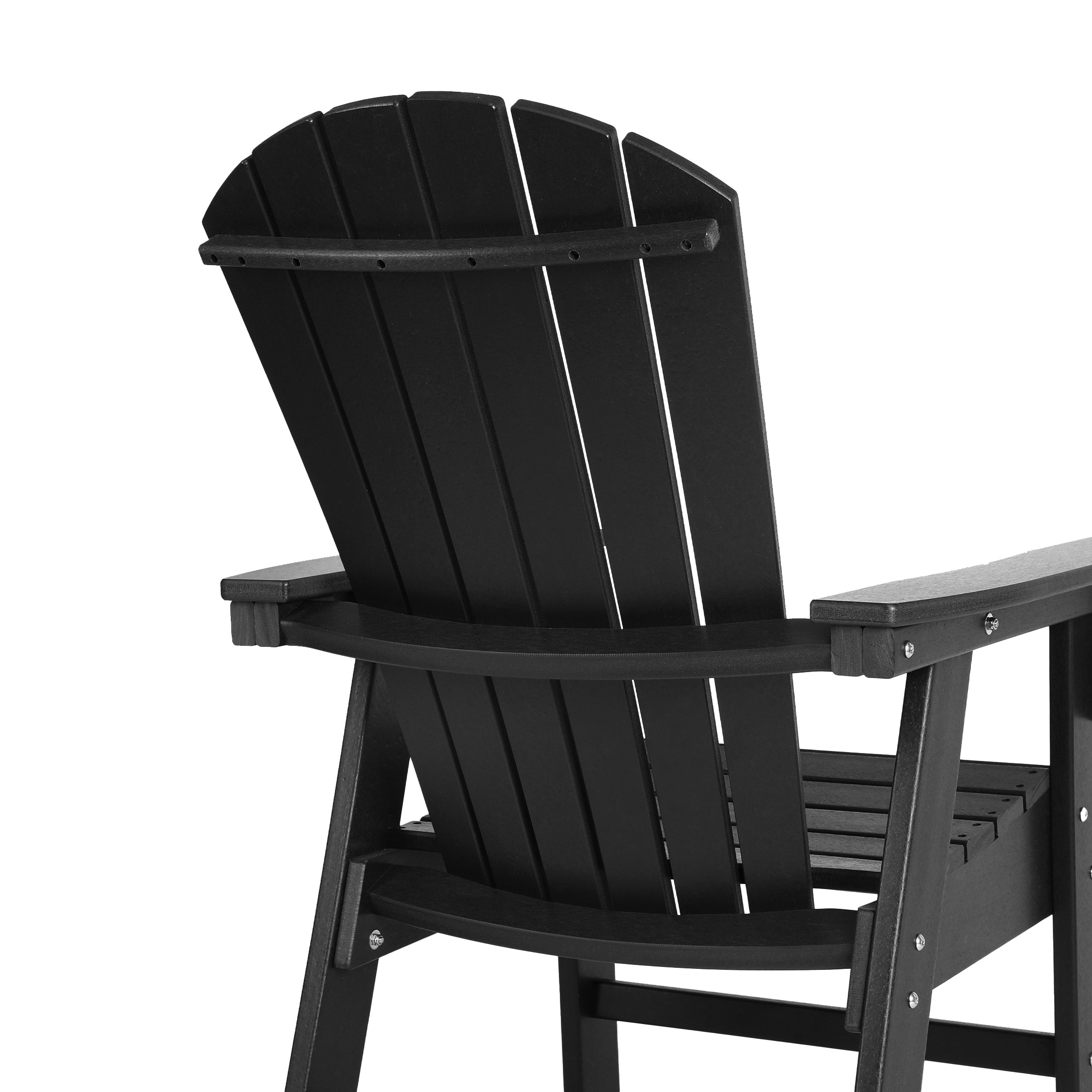 Portside Outdoor Modern HDPE Adirondack Patio Dining Chairs (Set of 2)