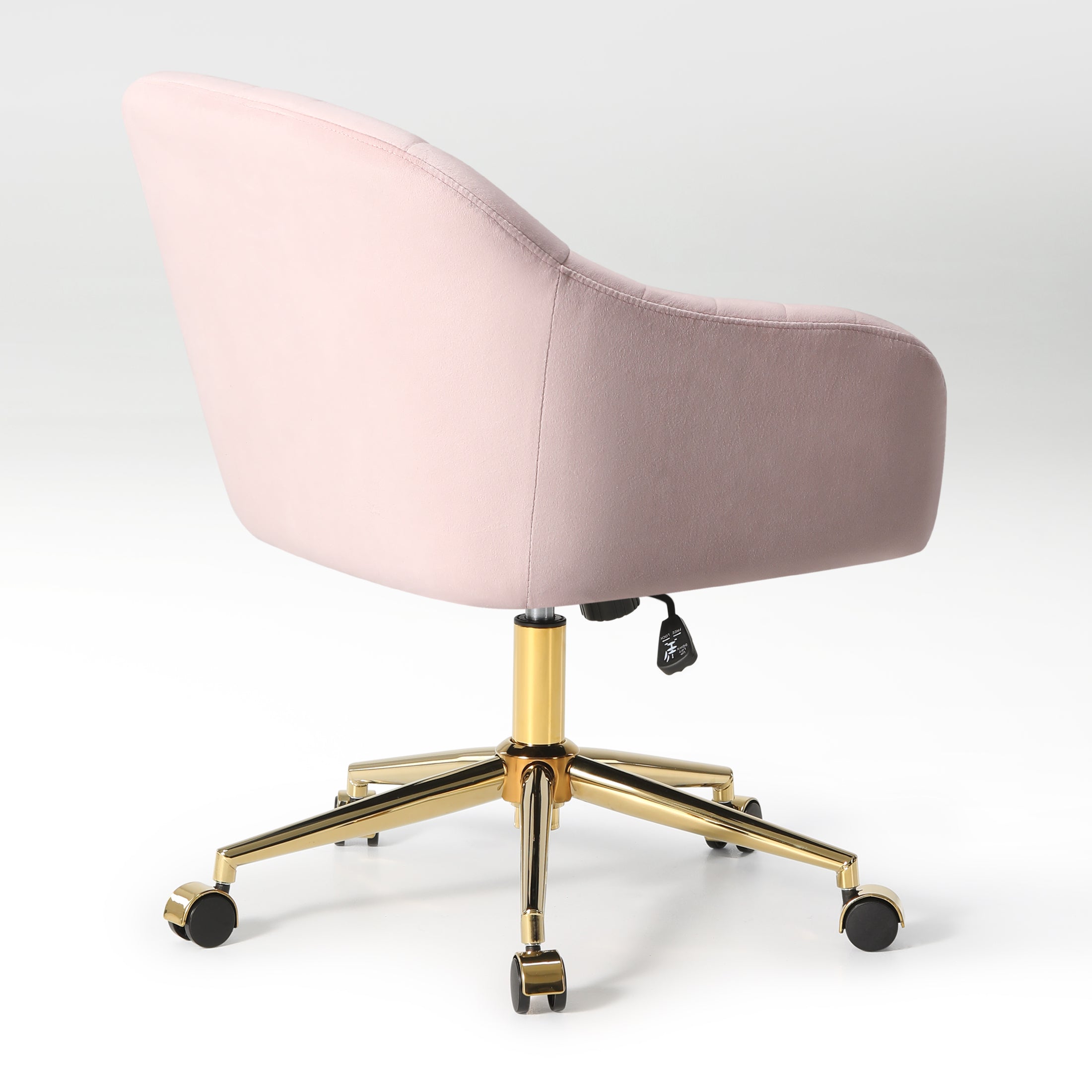 Alaia Upholstered Velvet Swivel Vanity Office Chair With Wheels