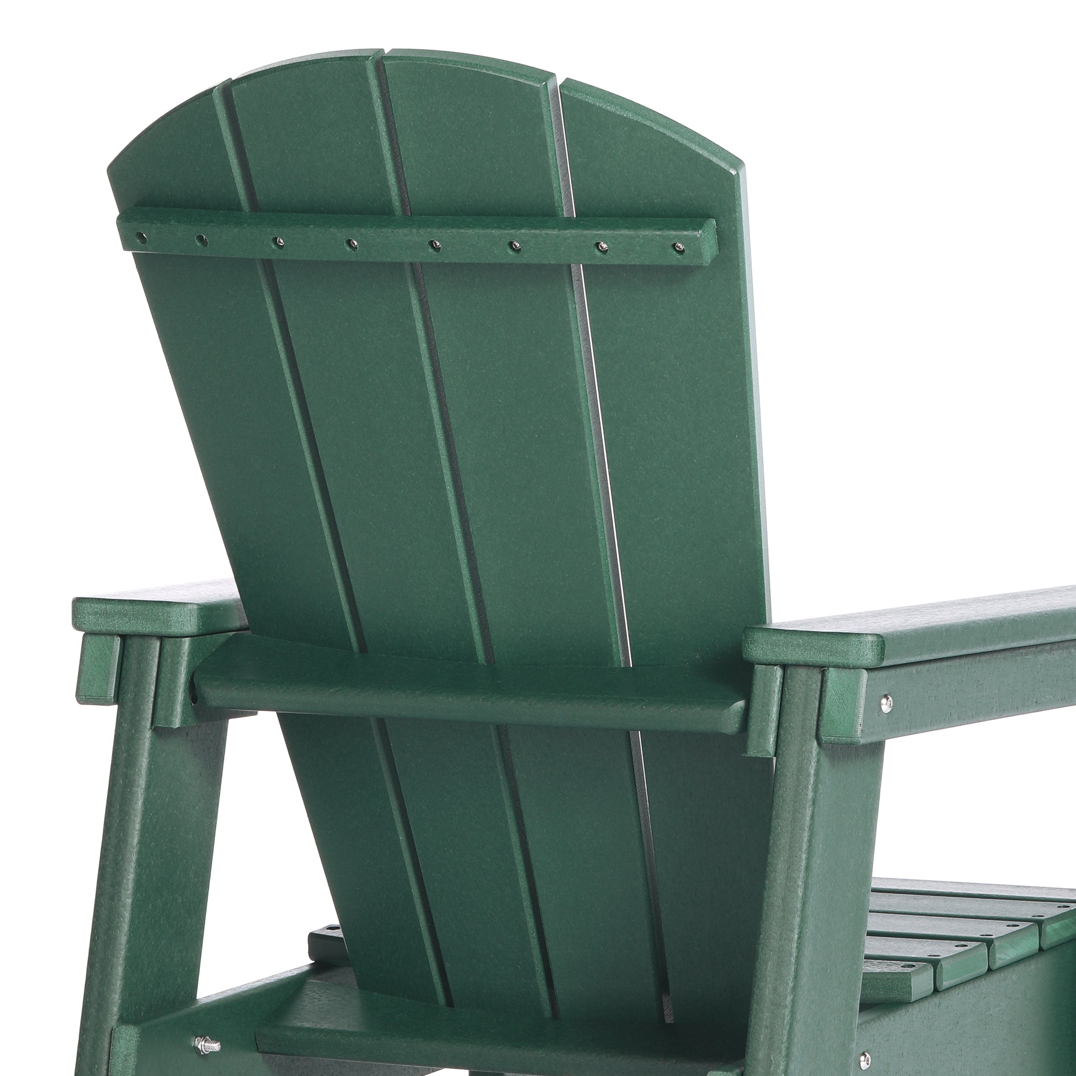 Paradise 2-Piece Kids Outdoor HDPE Adirondack Chair With Square Side Table Set