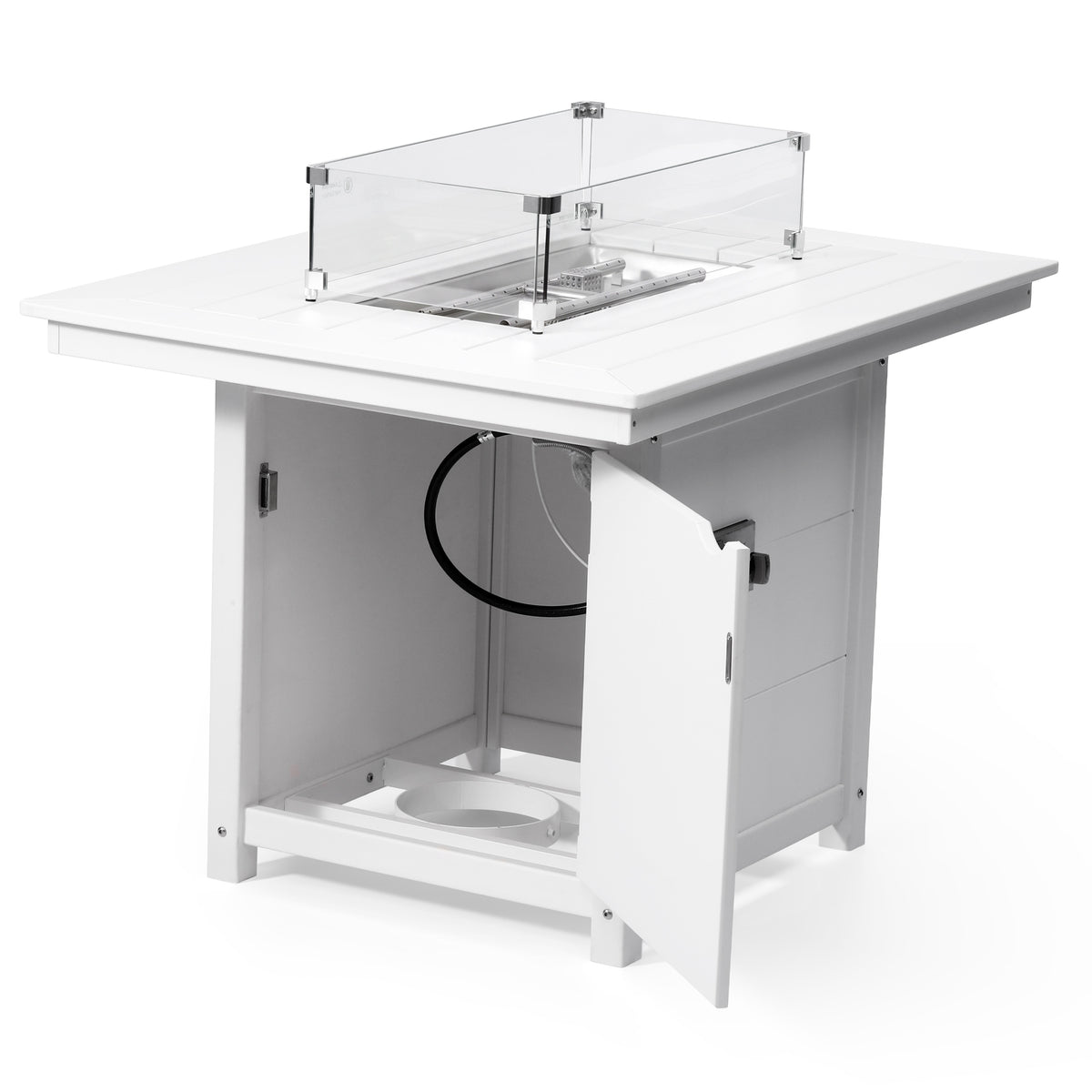 Sol 46" Modern Outdoor Patio Gas Propane Rectangular Fire Pit Table