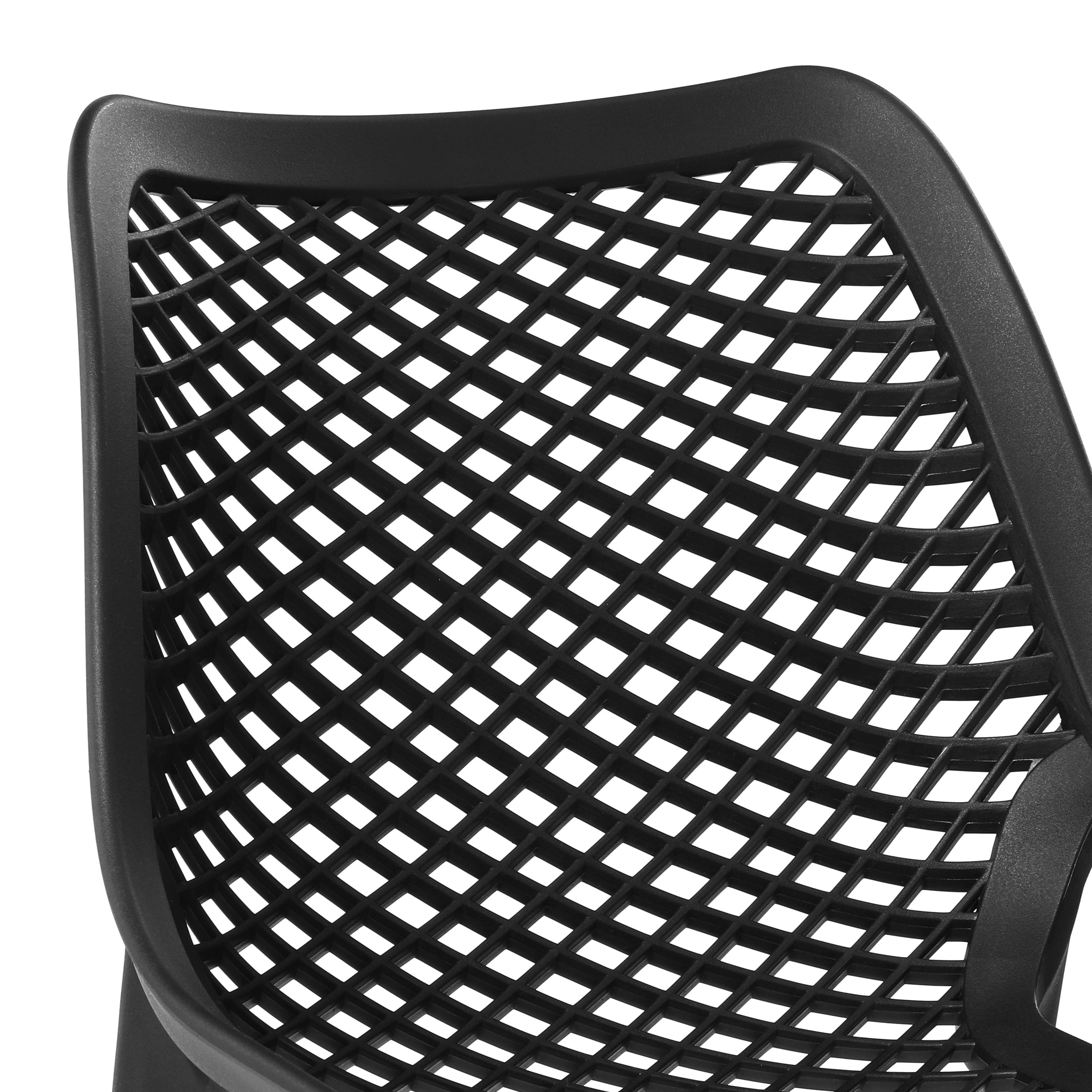 Sunshine Outdoor Stackable Modern Plastic Dining Chairs (Set of 2)