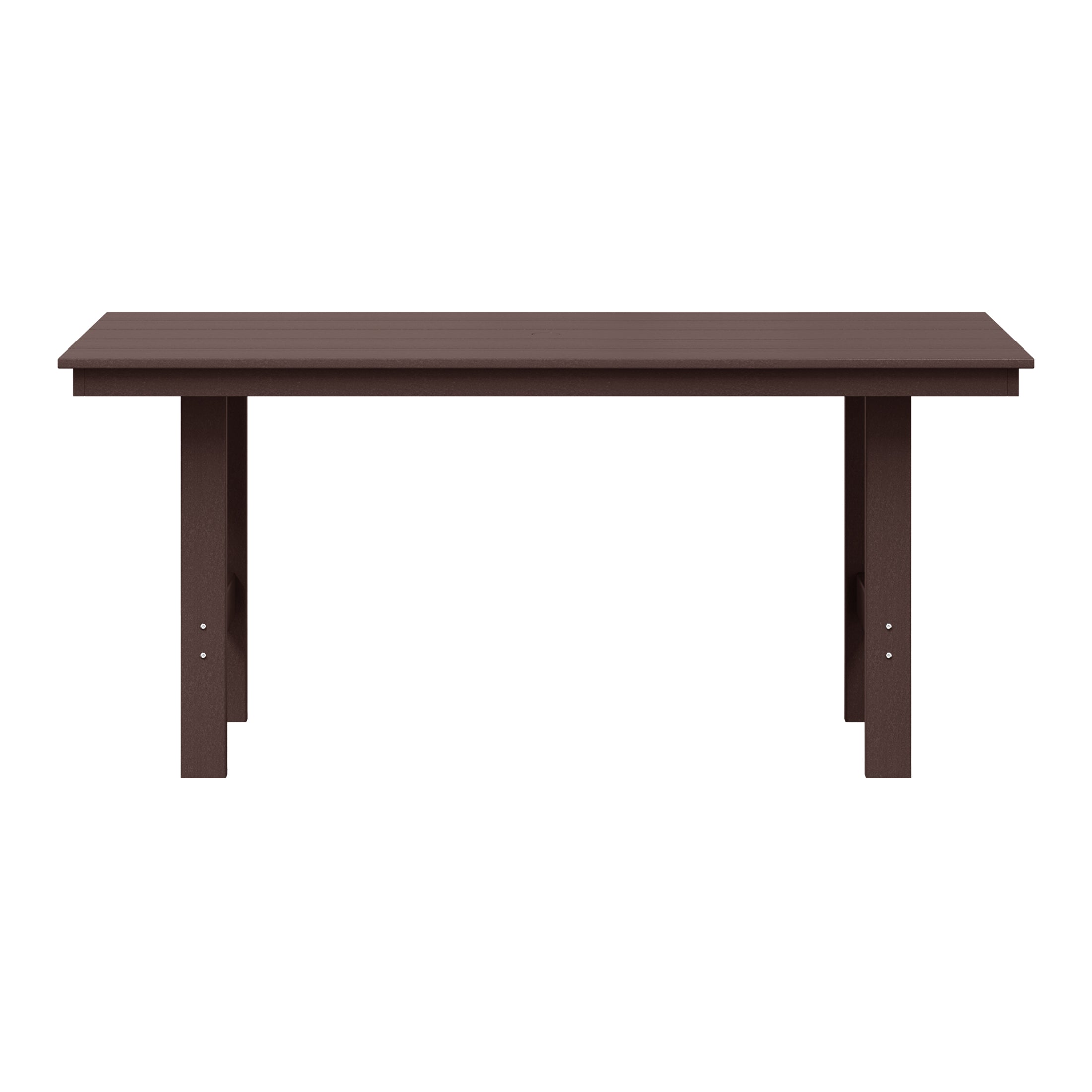 Palms Outdoor Modern HDPE 66" Wide Rectangle Patio Dining Table for 6